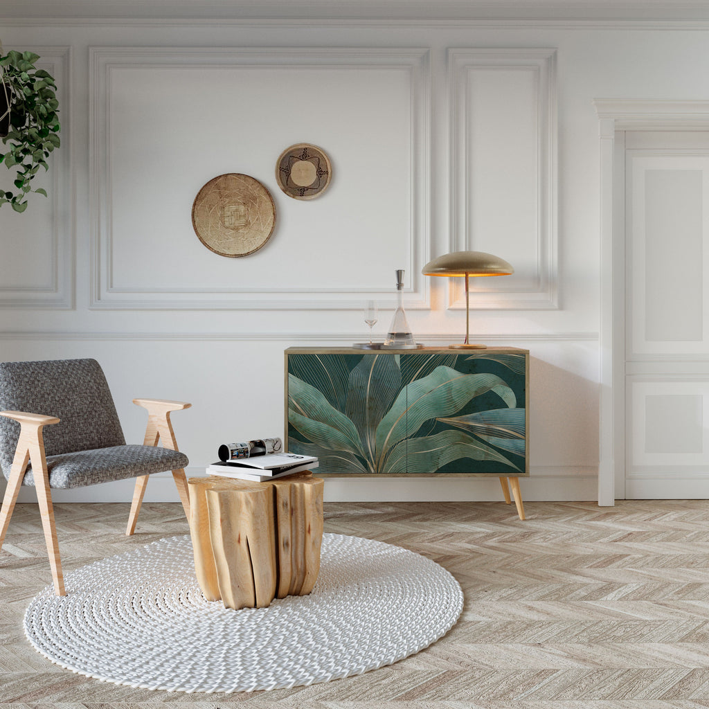 ROYAL GREEN Aparador de 2 Portas em Efeito Carvalho