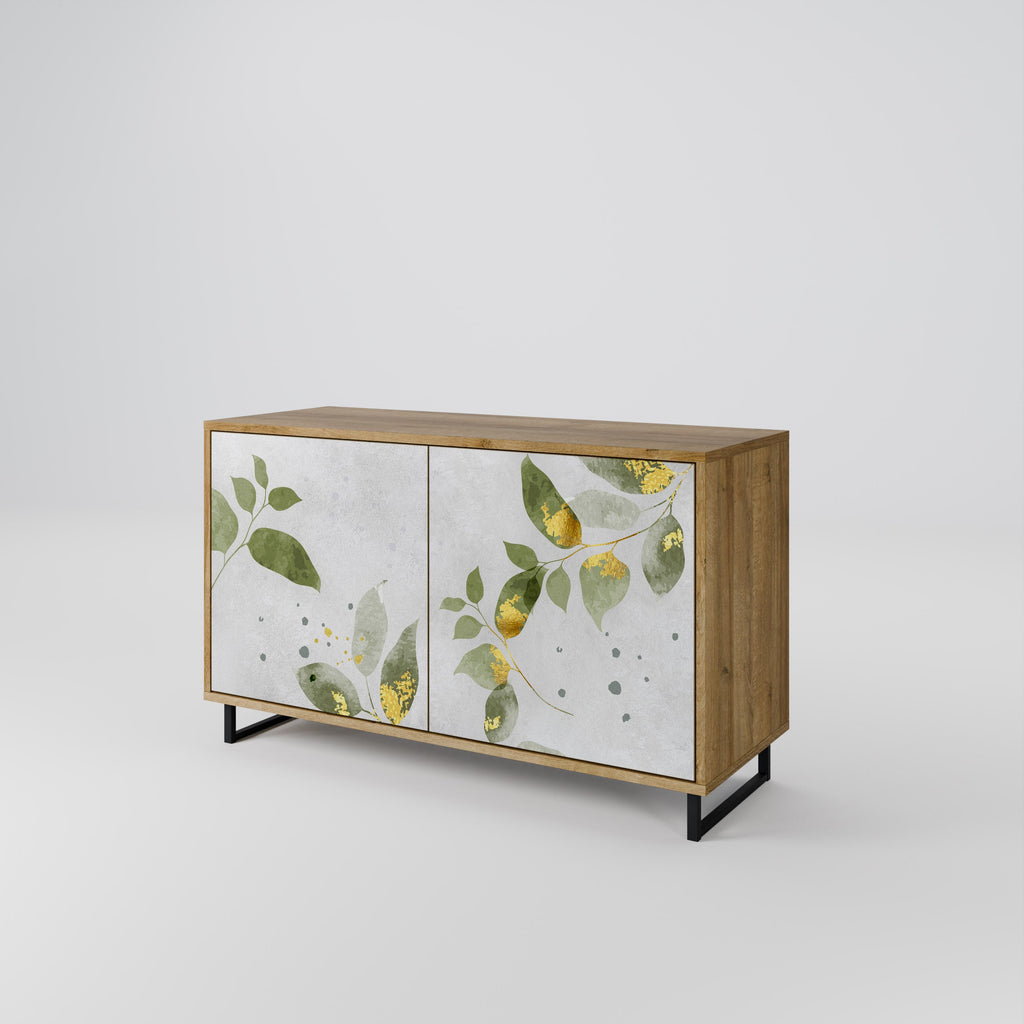 ELEGANT BOTANICS 2-Door Sideboard in Oak Effect
