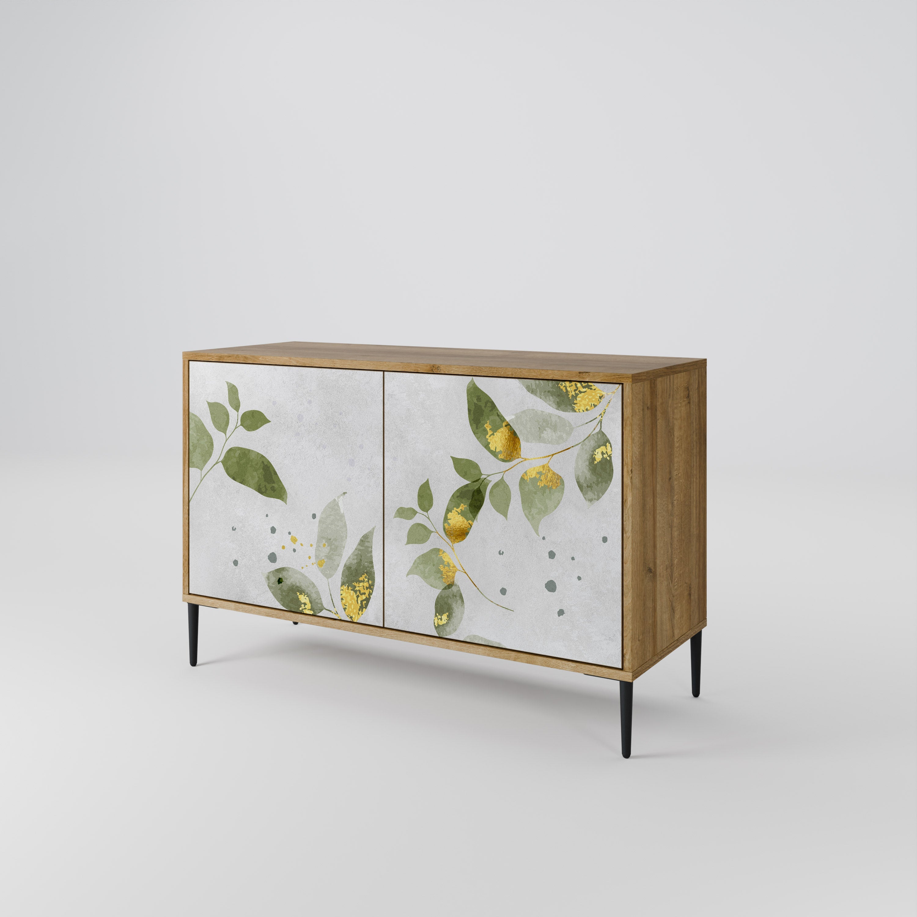 ELEGANT BOTANICS 2-Door Sideboard in Oak Effect