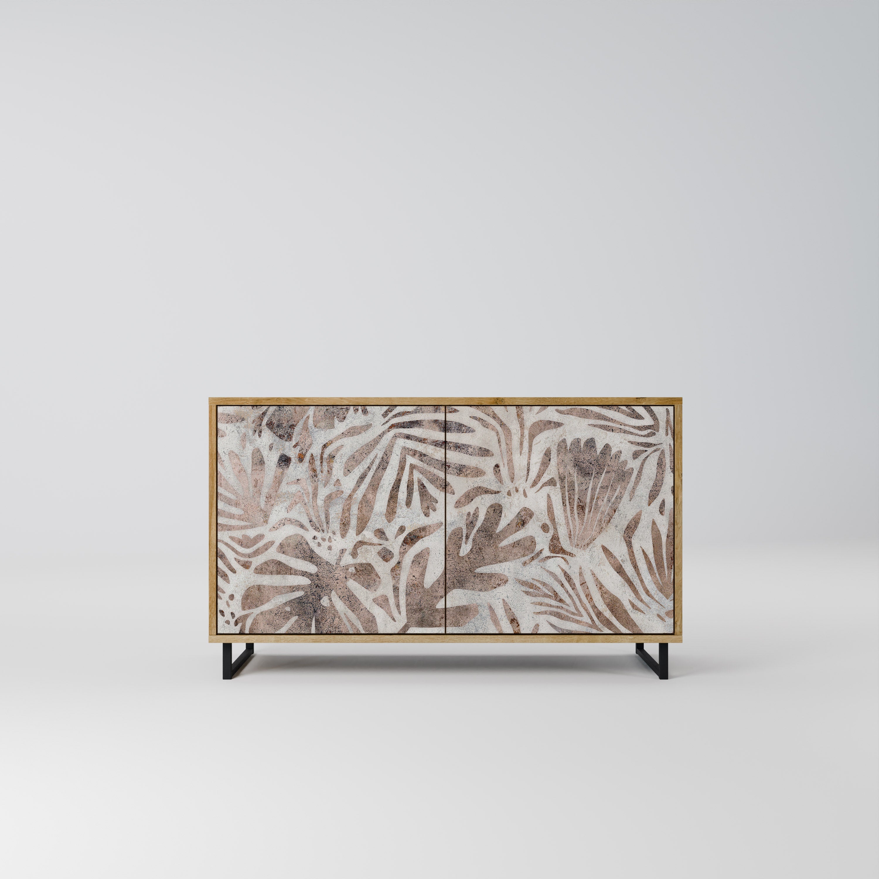 PASSING TIME Aparador de 2 Portas em Efeito Carvalho