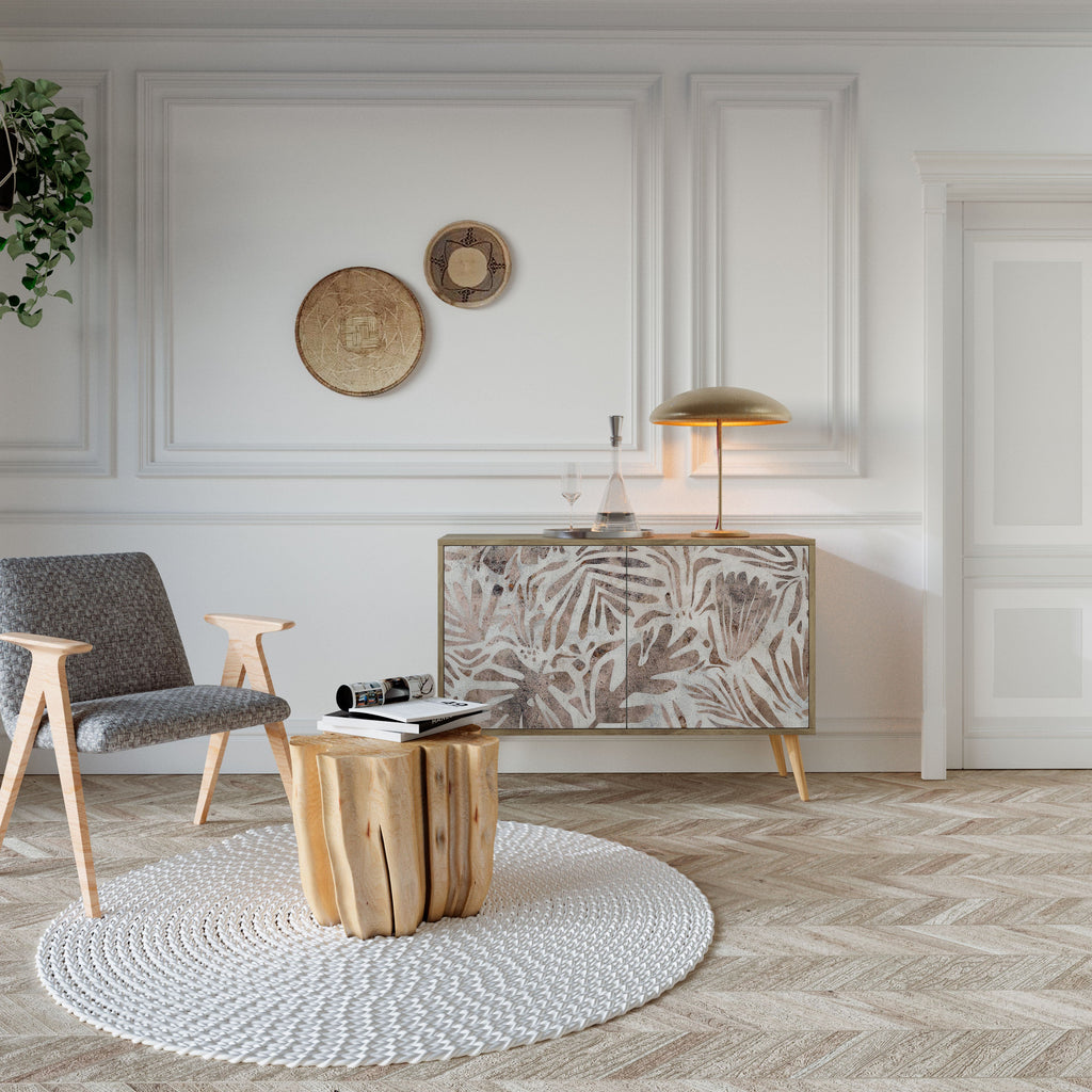 PASSING TIME Aparador de 2 Portas em Efeito Carvalho