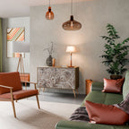 PASSING TIME Aparador de 2 Portas em Efeito Carvalho