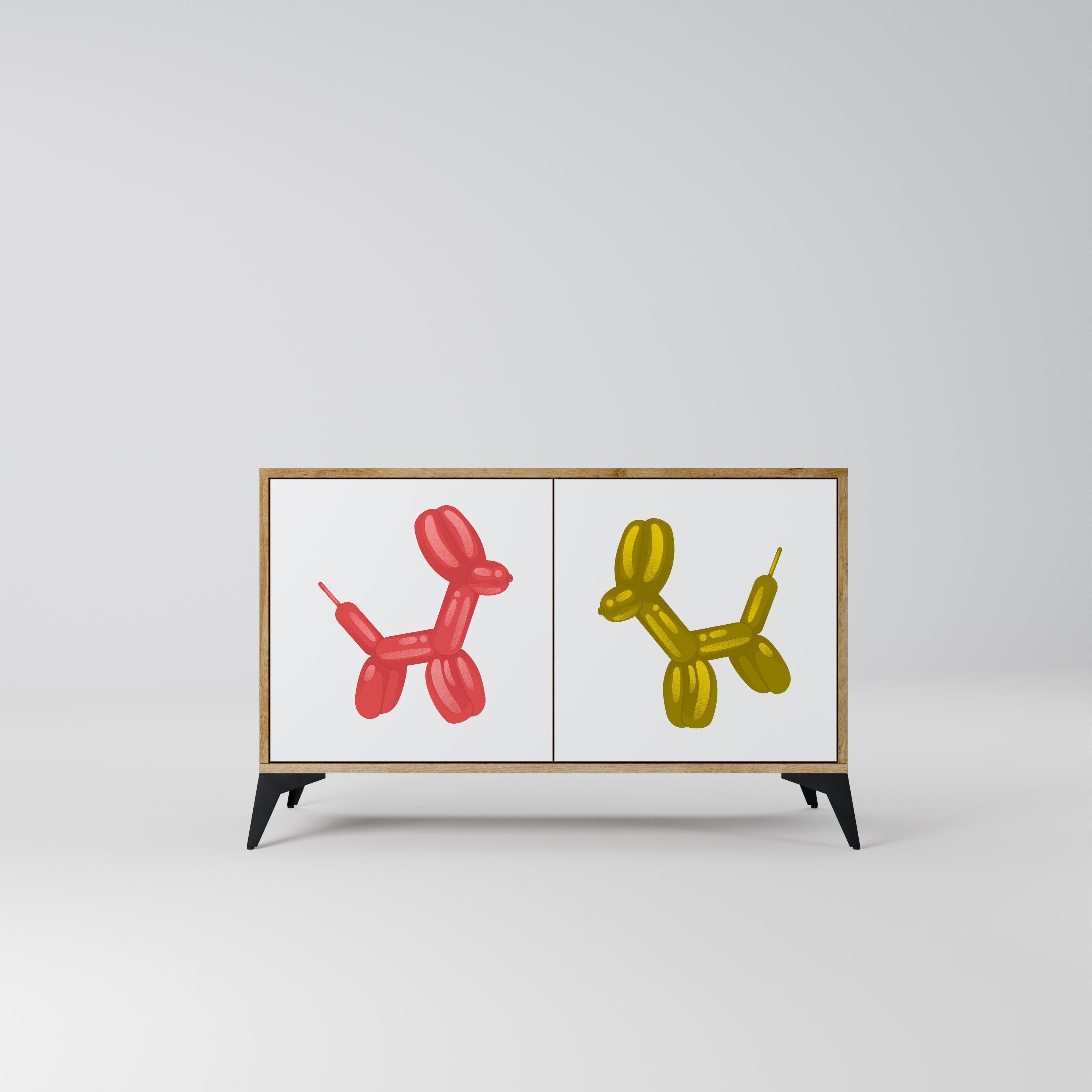 CHILDHOOD MEMORY Aparador de 2 Portas em Efeito Carvalho