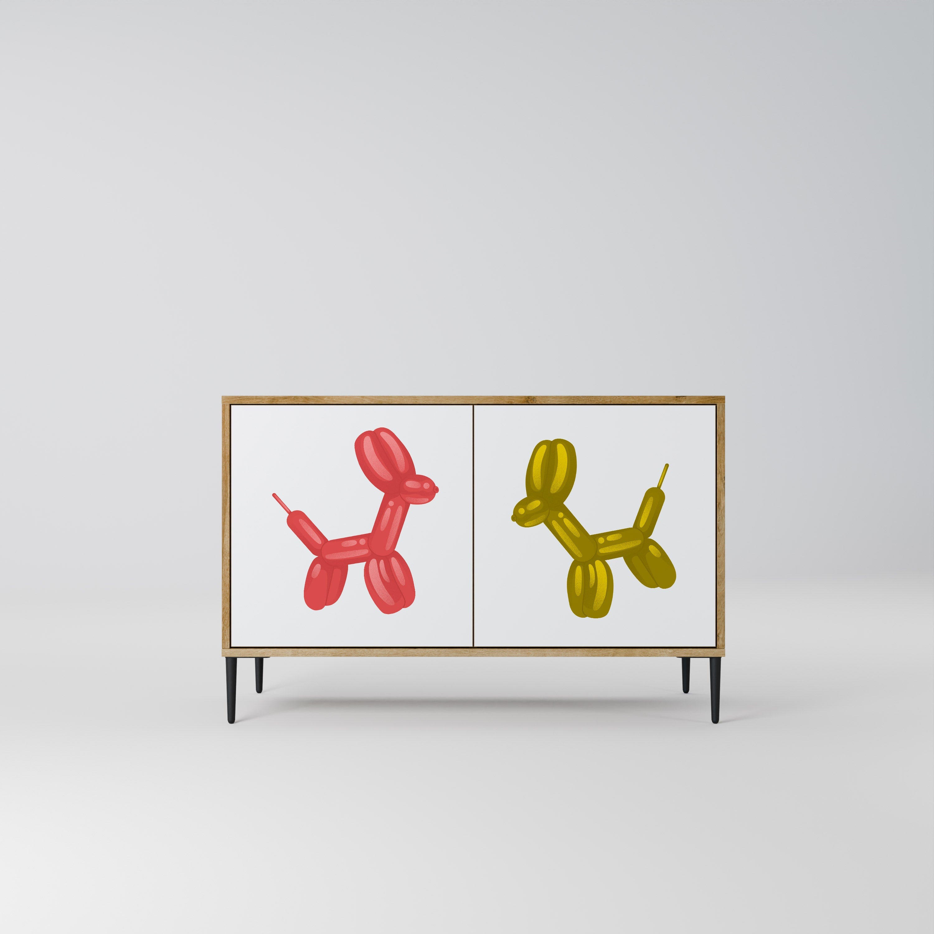 CHILDHOOD MEMORY Aparador de 2 Portas em Efeito Carvalho