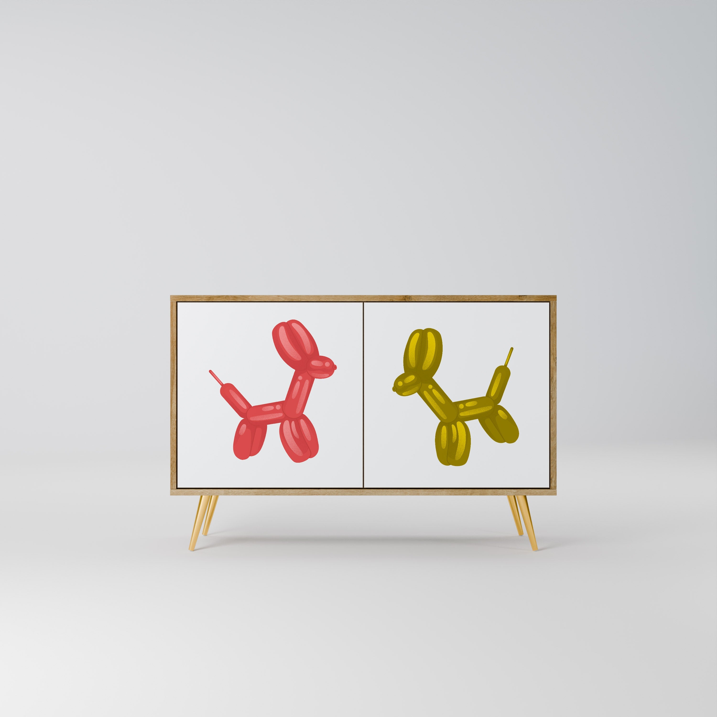 CHILDHOOD MEMORY Aparador de 2 Portas em Efeito Carvalho