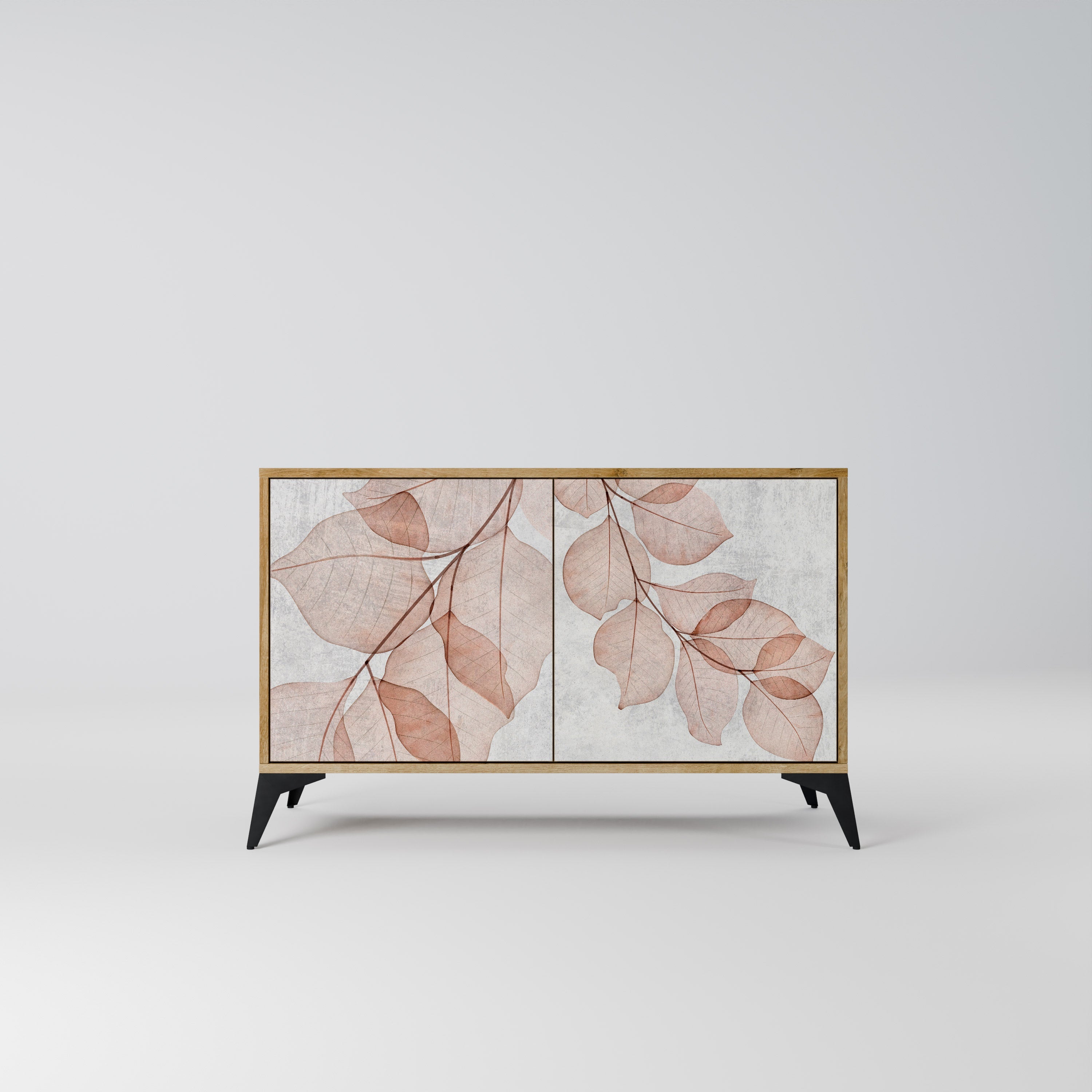 AUTUMN FRAGILITY Aparador de 2 Portas em Efeito Carvalho