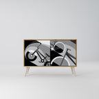 BIKE ENERGY Aparador de 2 Portas em Efeito Carvalho