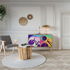 BIKE DREAMS Aparador de 2 Portas em Efeito Carvalho