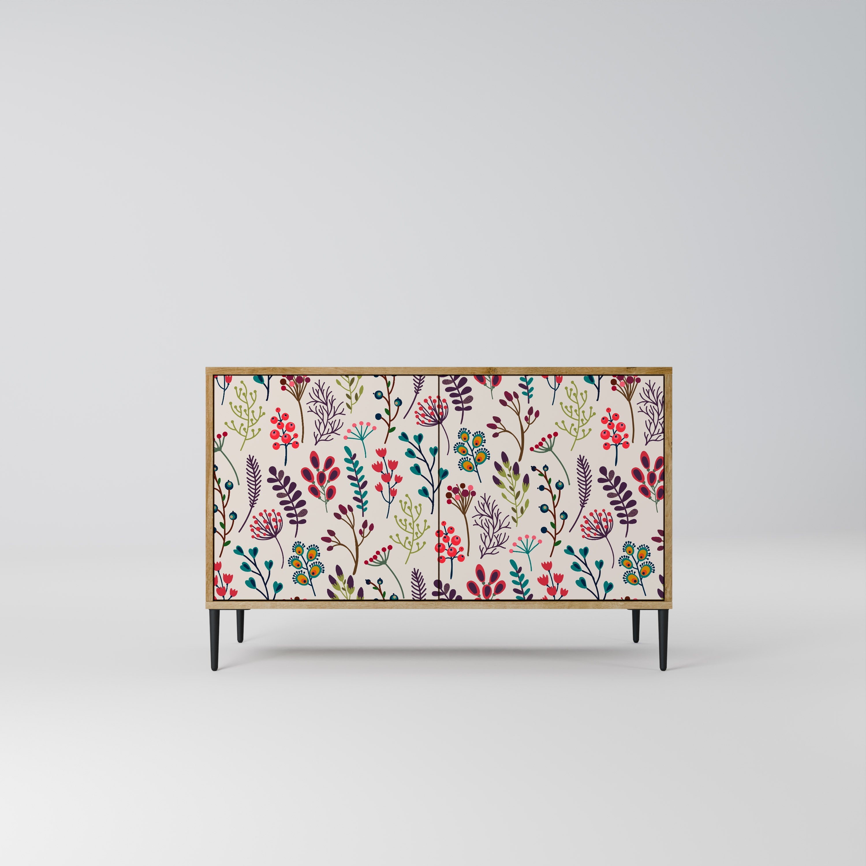 AUTUMN SUNDRIES Aparador de 2 Portas em Efeito Carvalho