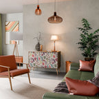 AUTUMN SUNDRIES Aparador de 2 Portas em Efeito Carvalho