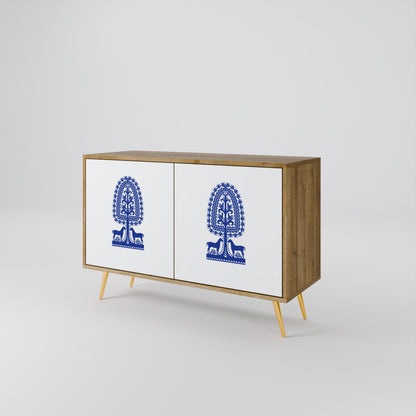 POLISH FOLK ART Aparador de 2 Portas