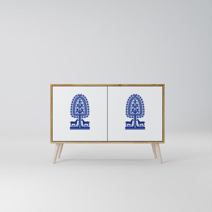 POLISH FOLK ART Aparador de 2 Portas