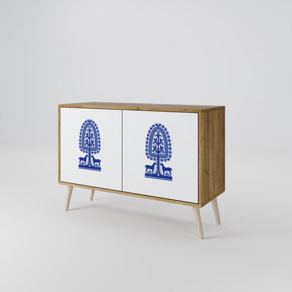POLISH FOLK ART Aparador de 2 Portas