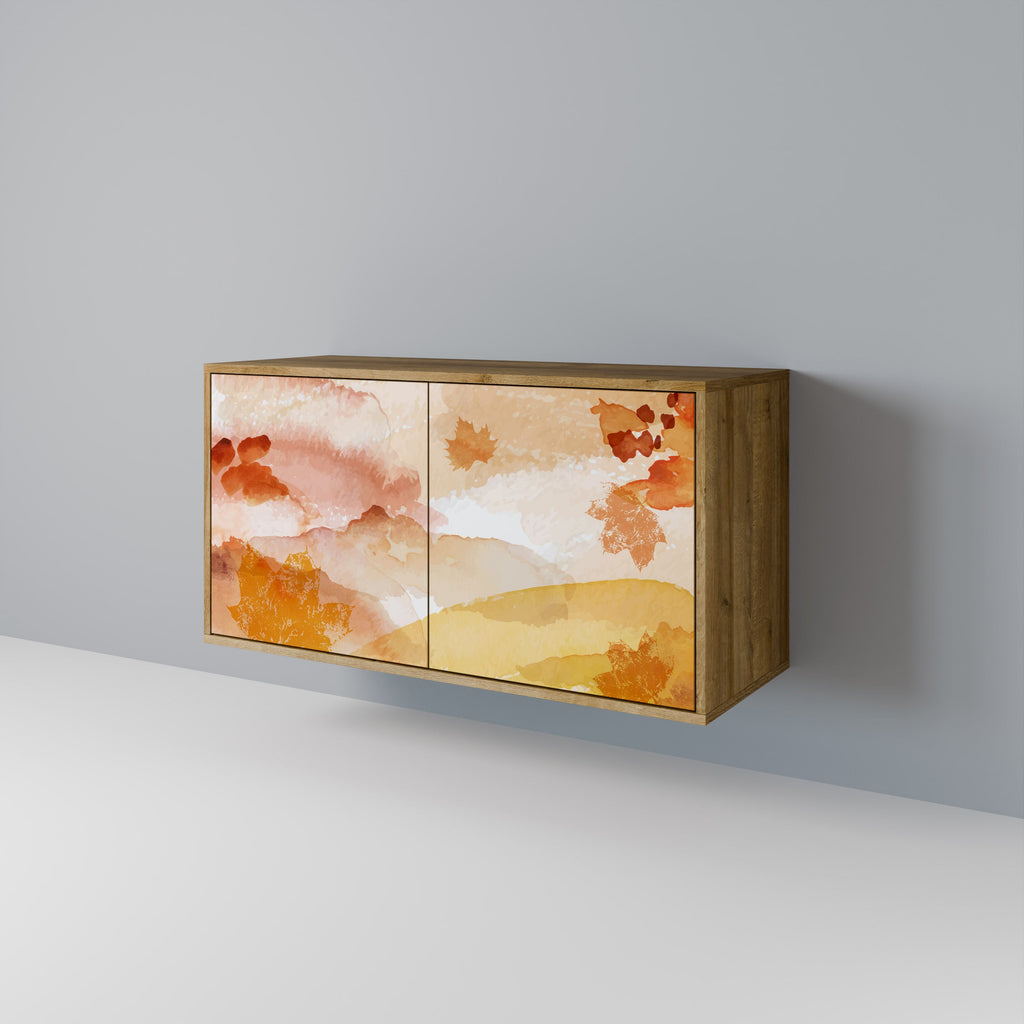 TRACES OF AUTUMN Aparador de 2 Portas em Efeito Carvalho