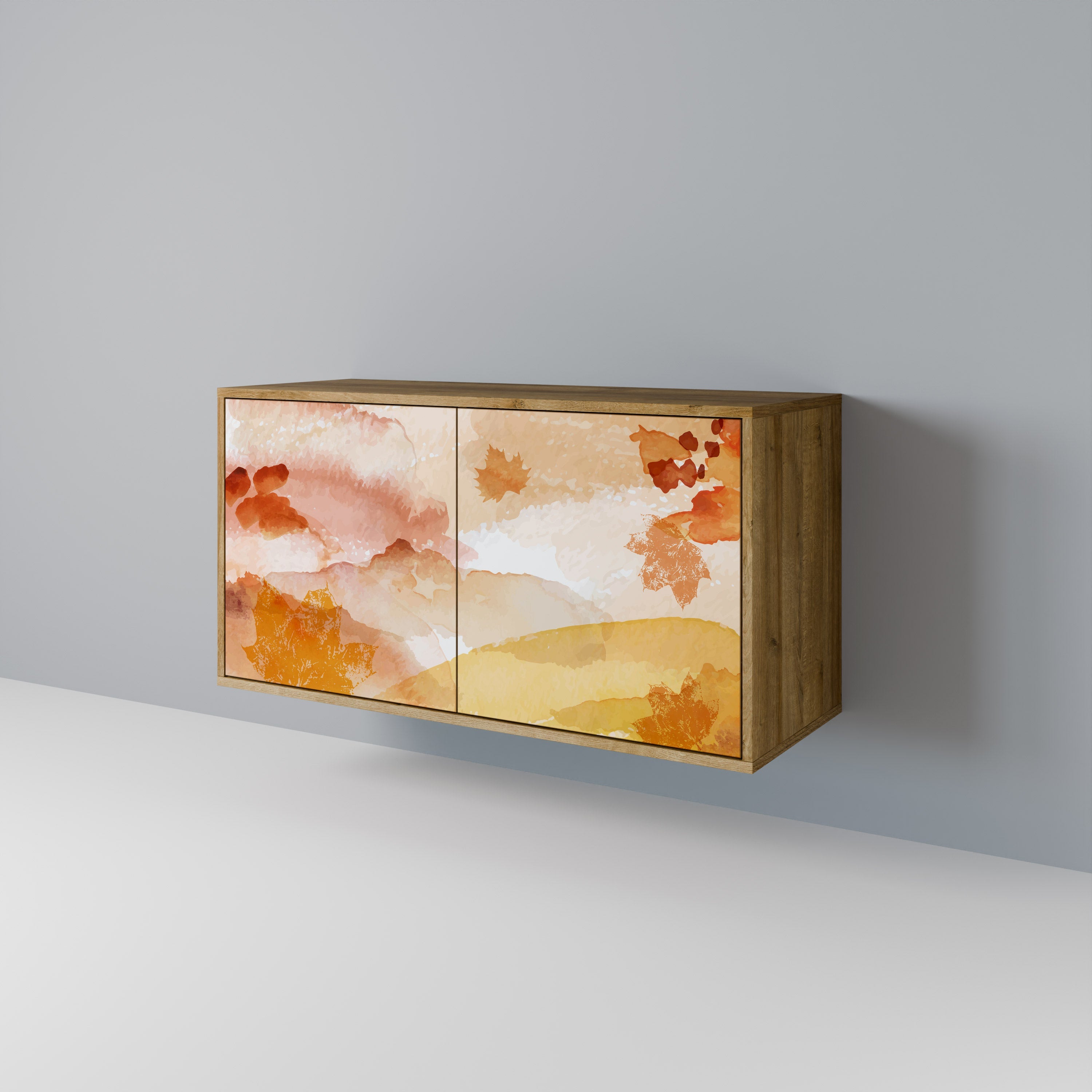 TRACES OF AUTUMN Aparador de 2 Portas em Efeito Carvalho