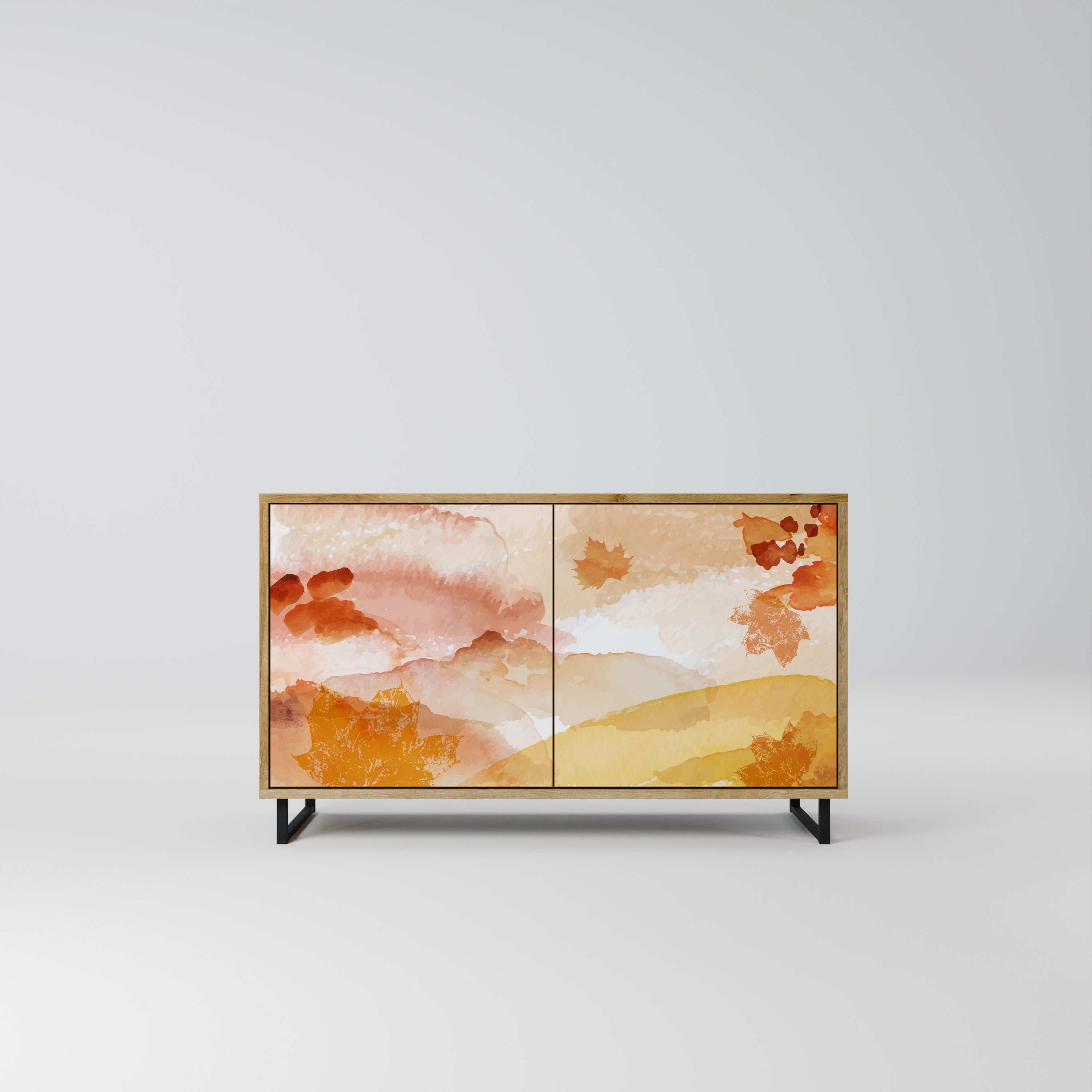 TRACES OF AUTUMN Aparador de 2 Portas em Efeito Carvalho