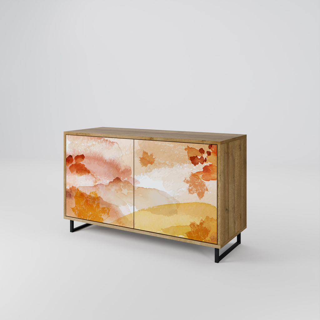 TRACES OF AUTUMN Aparador de 2 Portas em Efeito Carvalho