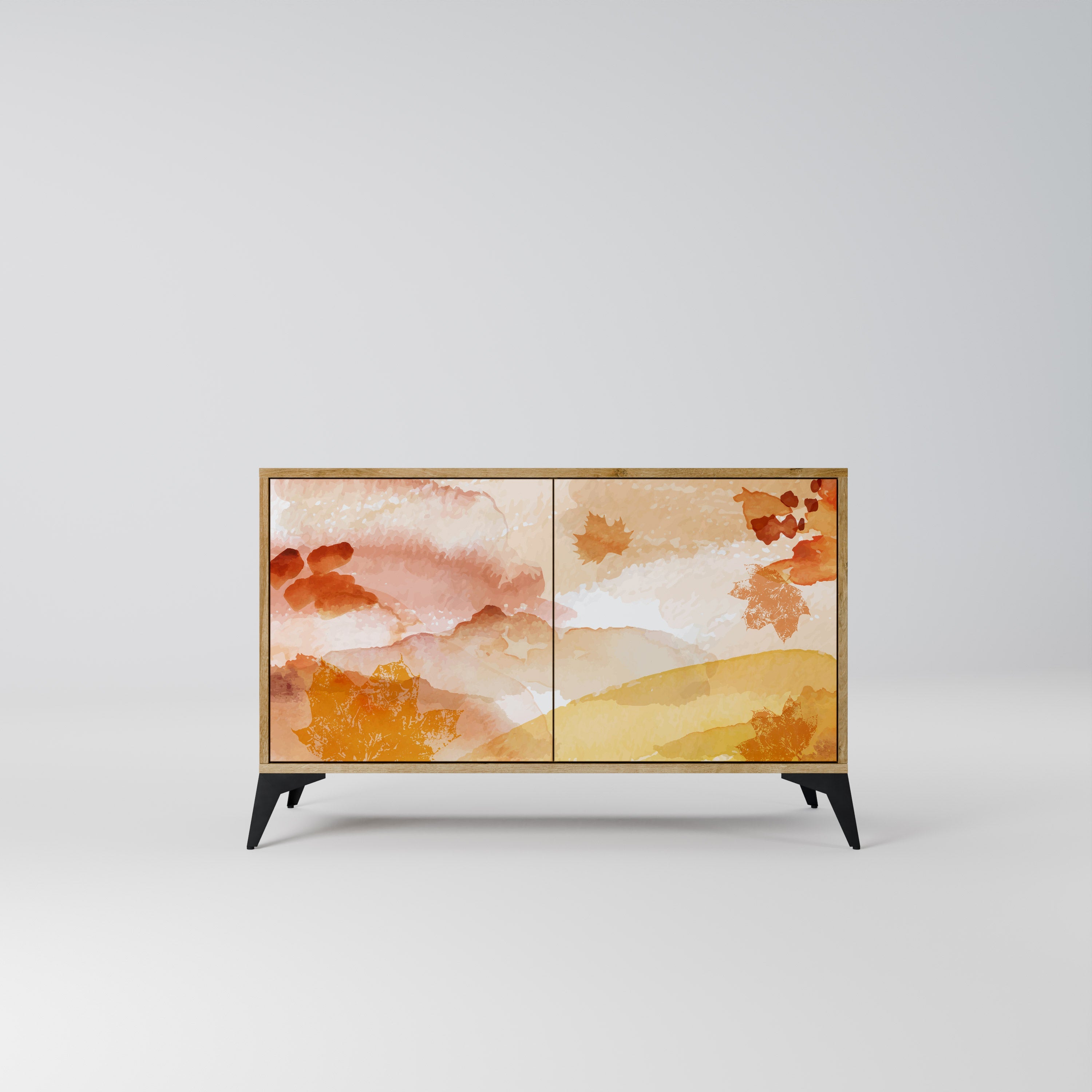 TRACES OF AUTUMN Aparador de 2 Portas em Efeito Carvalho