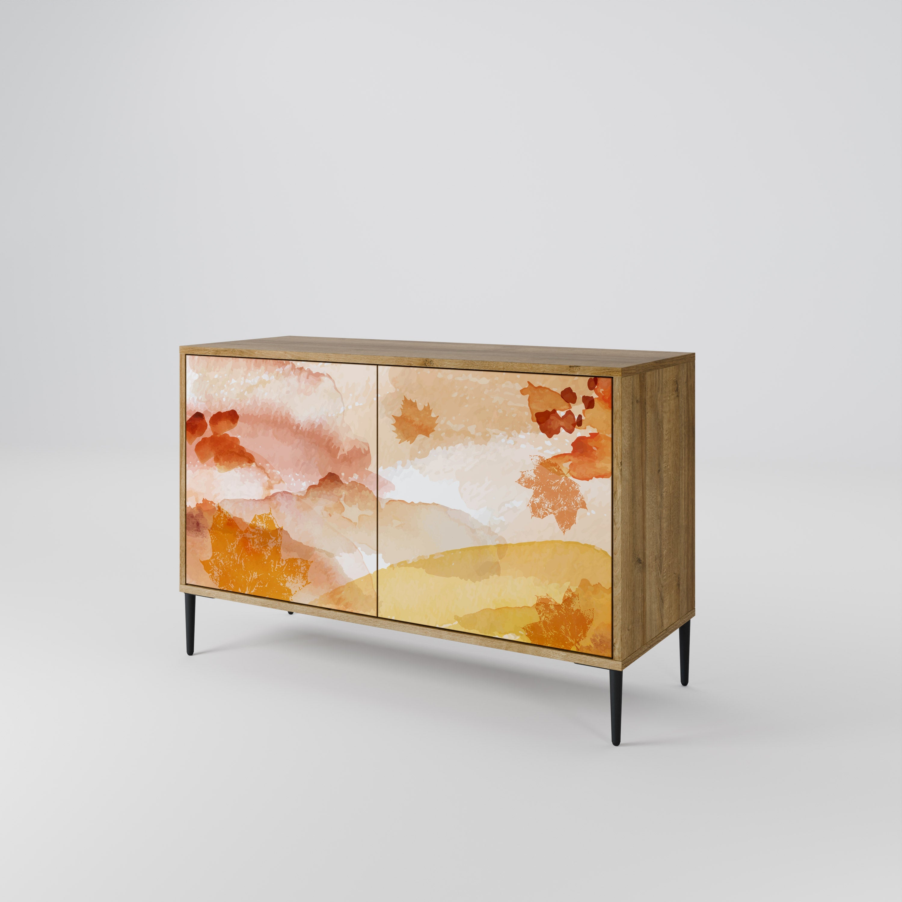 TRACES OF AUTUMN Aparador de 2 Portas em Efeito Carvalho