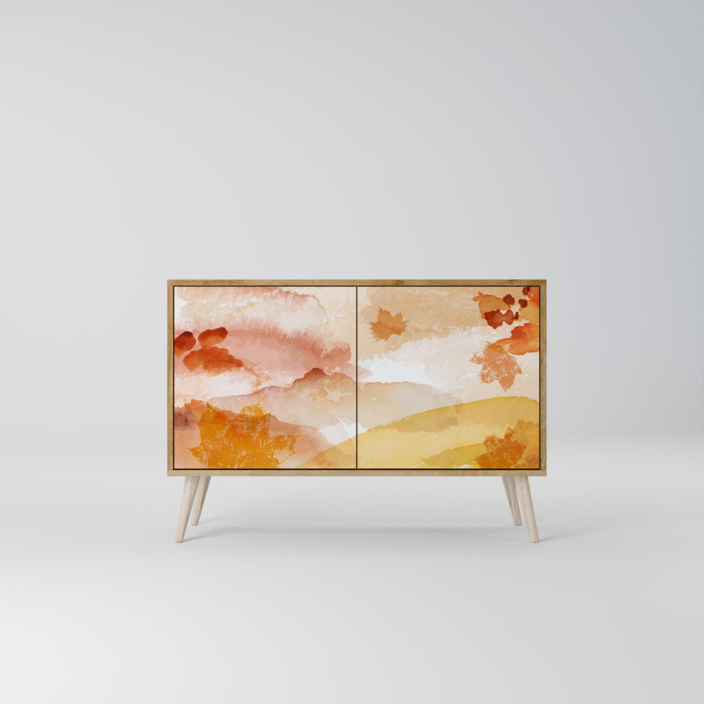 TRACES OF AUTUMN Aparador de 2 Portas em Efeito Carvalho