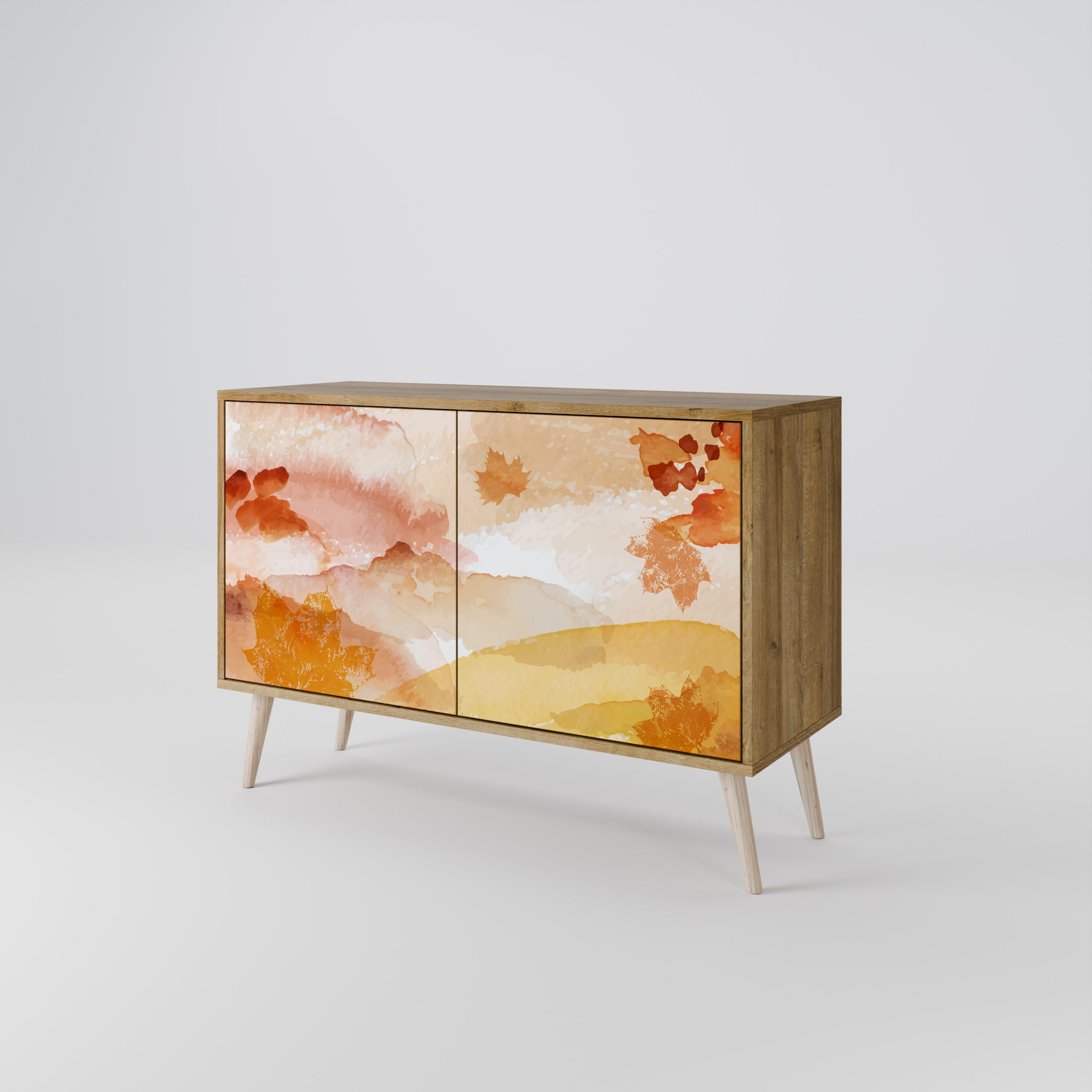 TRACES OF AUTUMN Aparador de 2 Portas em Efeito Carvalho