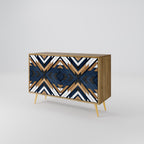 ARTFUL GEOMETRY 2-Door Sideboard in Oak Effect