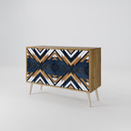ARTFUL GEOMETRY 2-Door Sideboard in Oak Effect