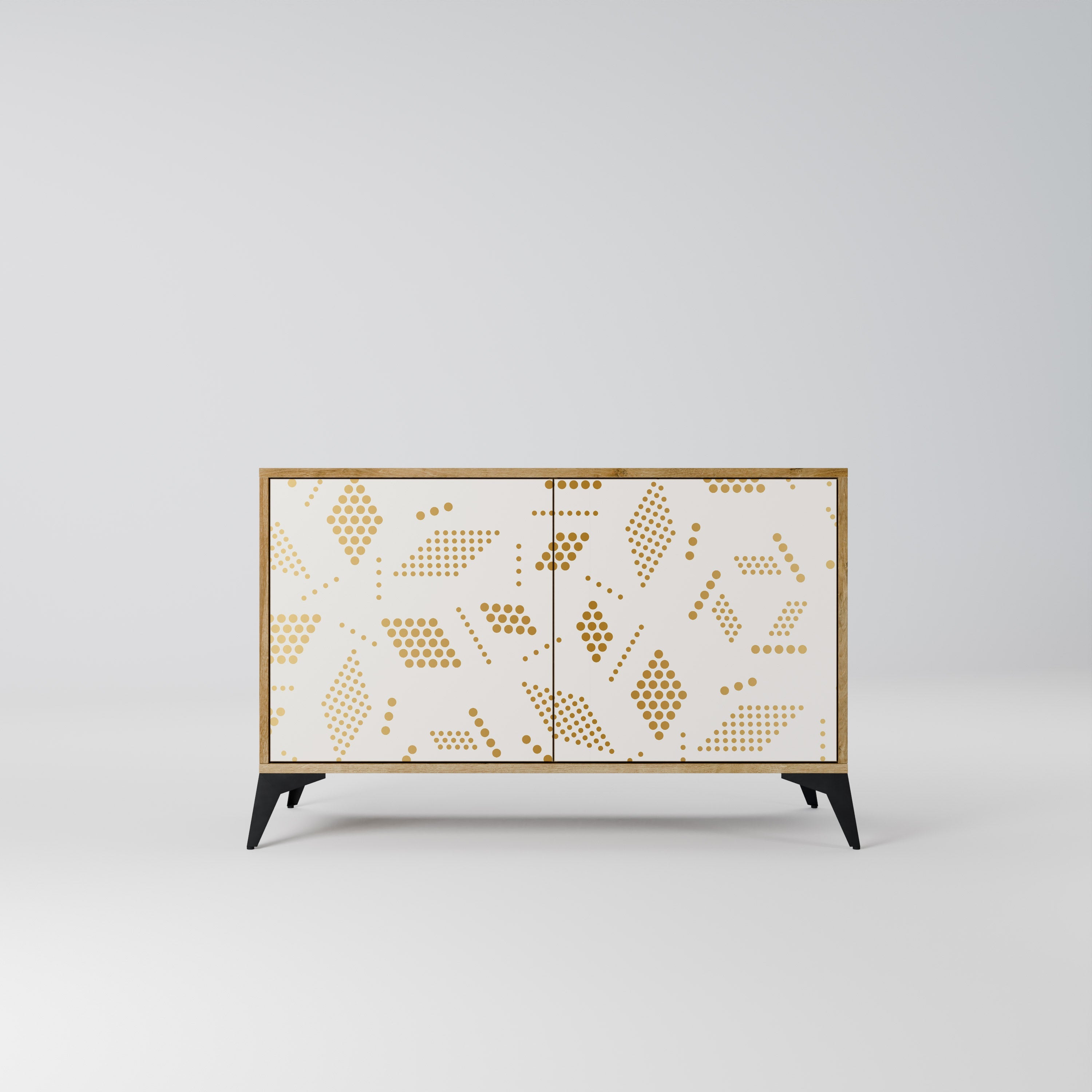 SPOTTED DAZE Aparador de 2 Portas em Efeito Carvalho