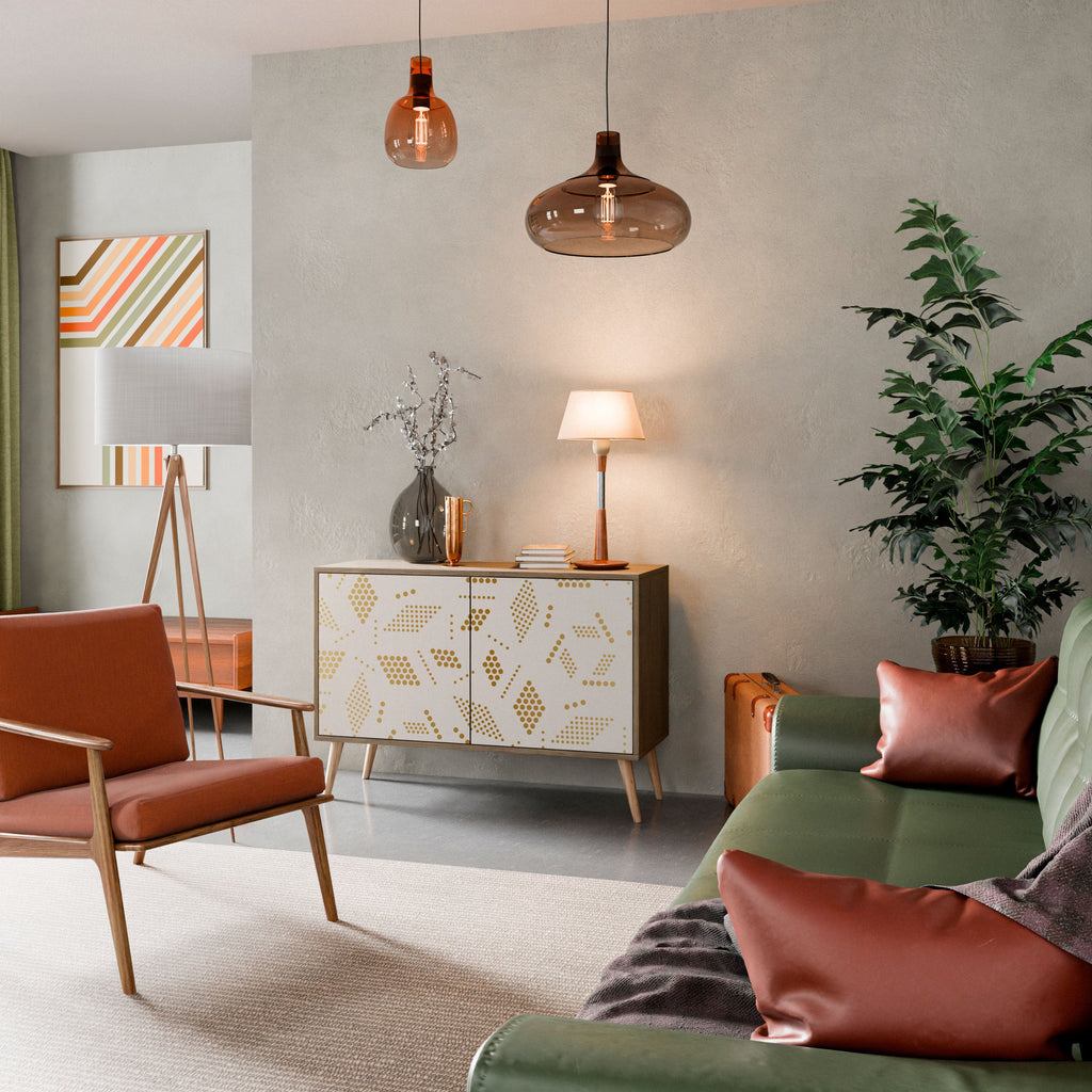 SPOTTED DAZE Aparador de 2 Portas em Efeito Carvalho