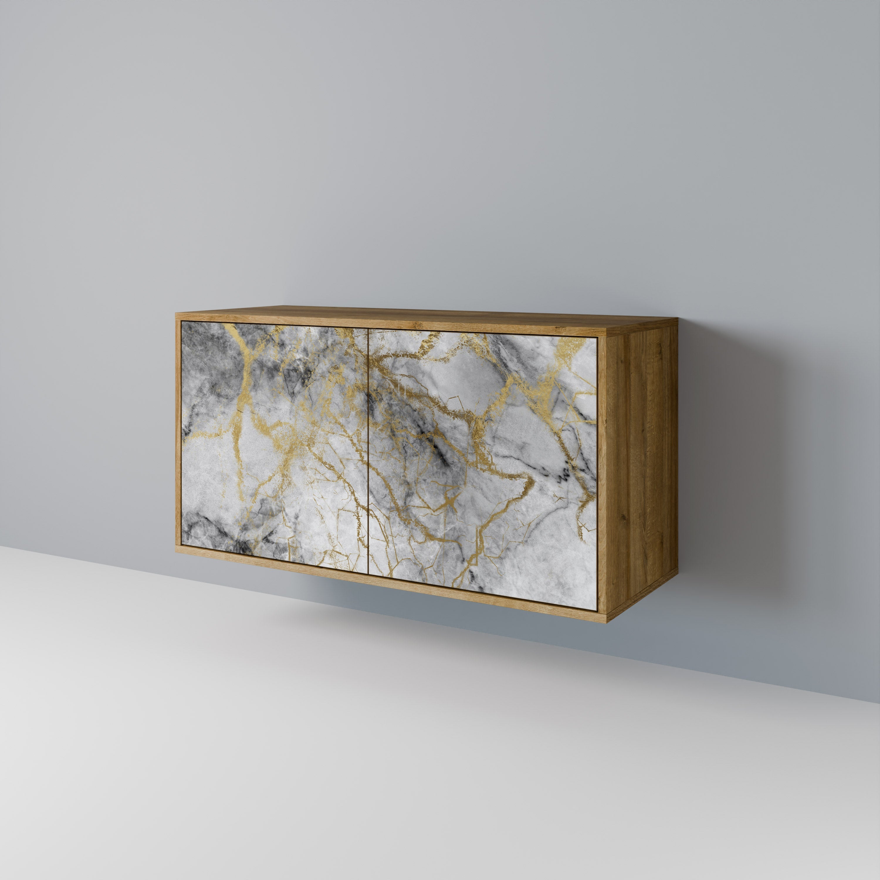 TIMELESS GLIDE Aparador de 2 Portas em Efeito Carvalho