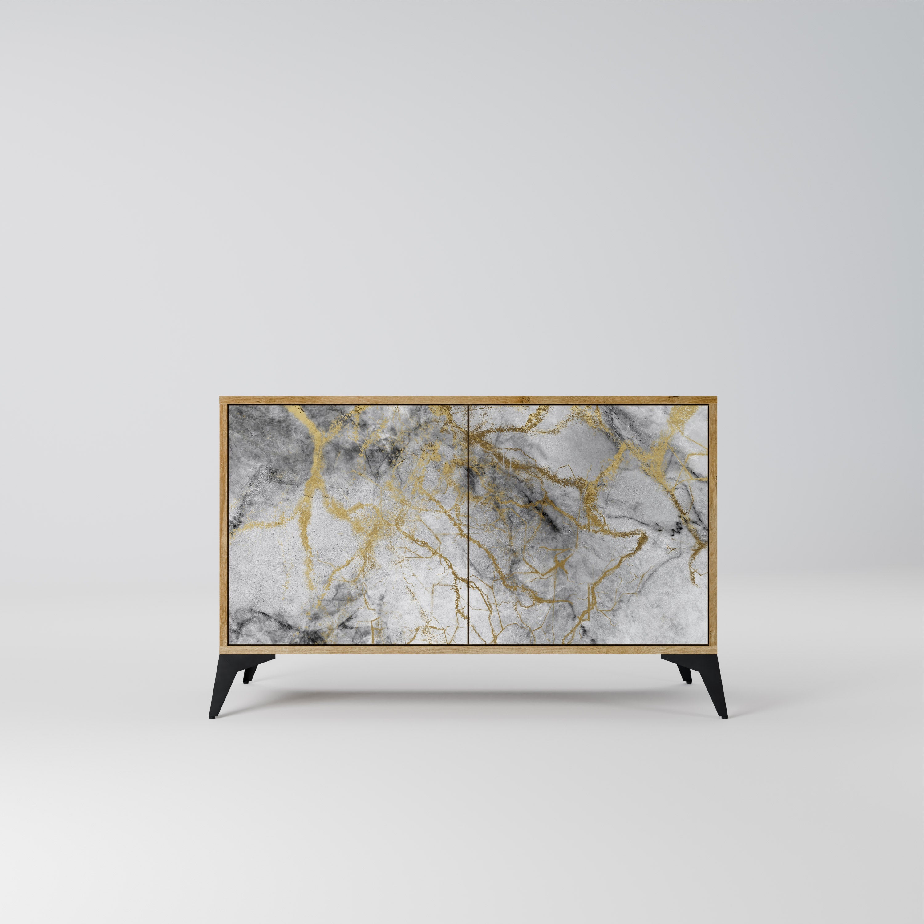 TIMELESS GLIDE Aparador de 2 Portas em Efeito Carvalho