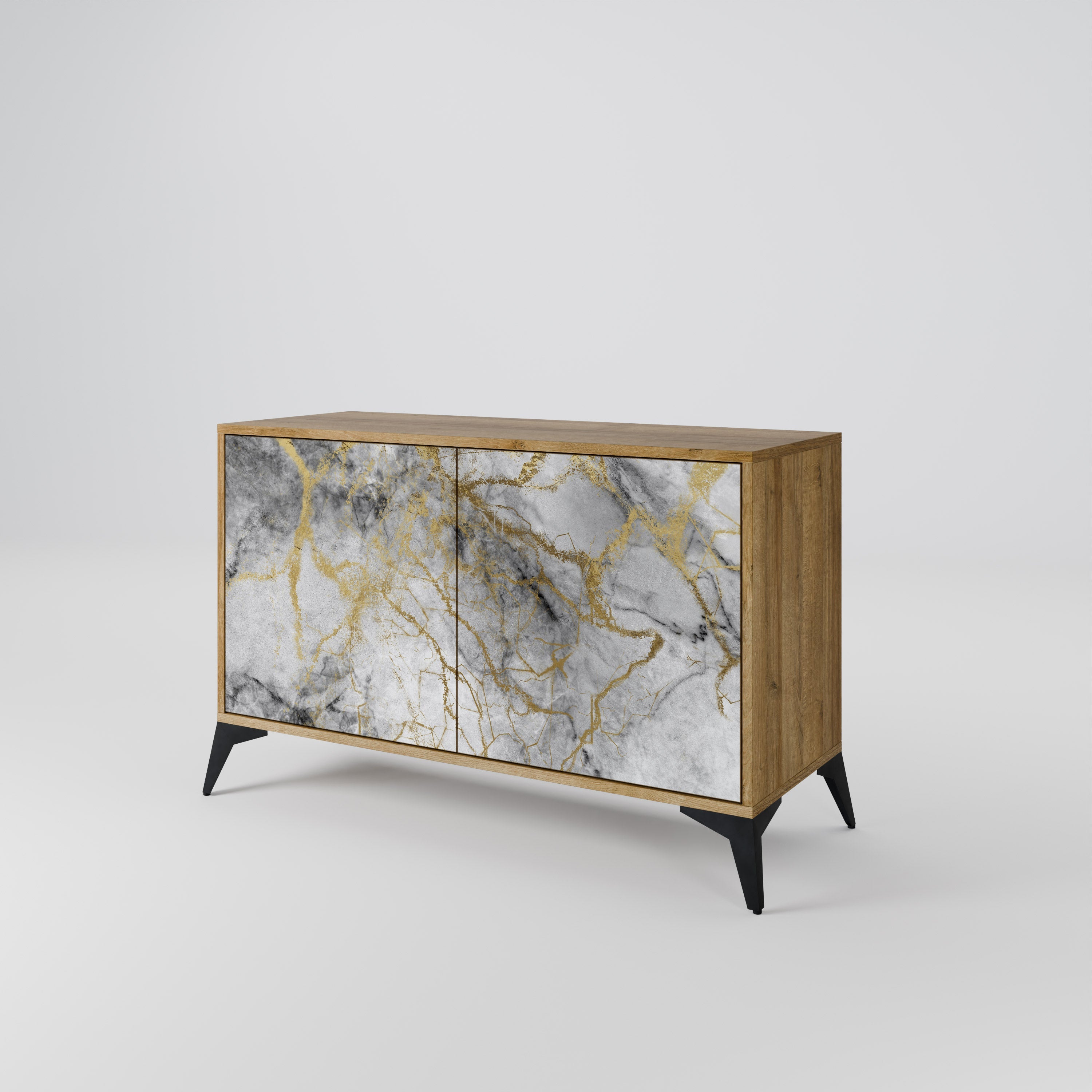 TIMELESS GLIDE Aparador de 2 Portas em Efeito Carvalho