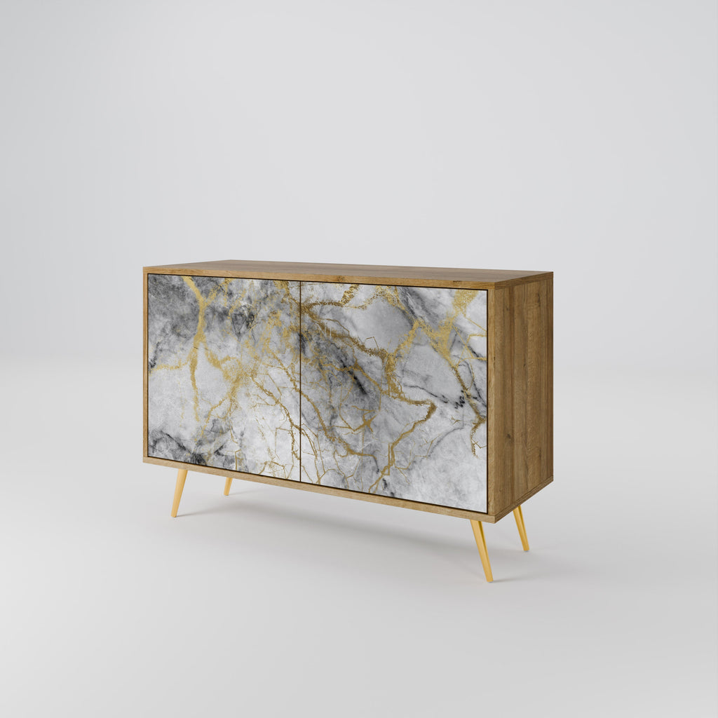 TIMELESS GLIDE Aparador de 2 Portas em Efeito Carvalho