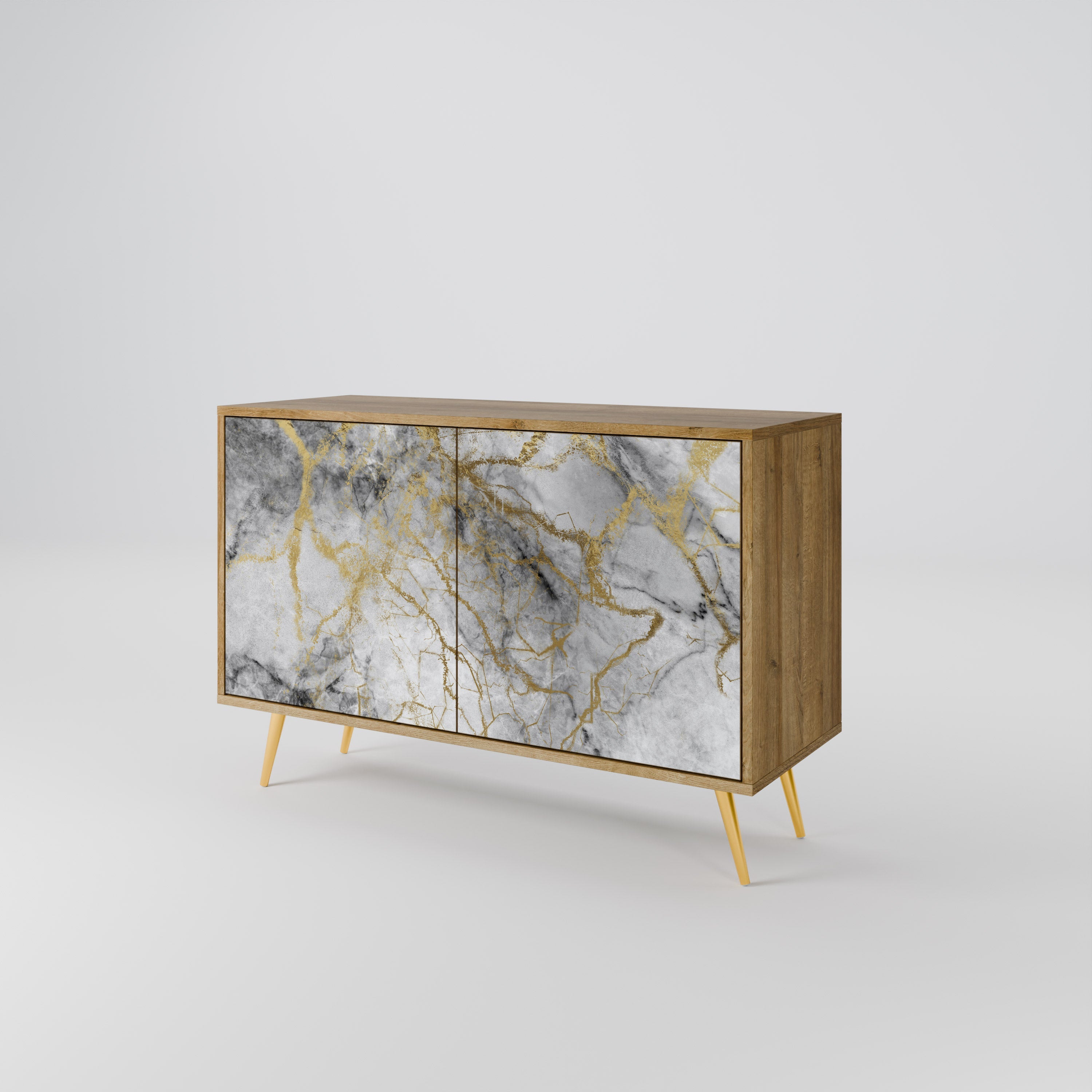 TIMELESS GLIDE Aparador de 2 Portas em Efeito Carvalho