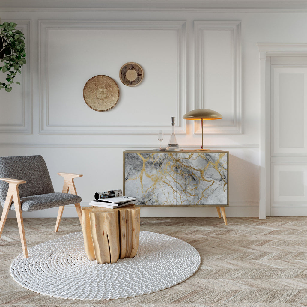 TIMELESS GLIDE Aparador de 2 Portas em Efeito Carvalho