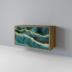 GOLDRUSH ODYSSEY Aparador de 2 Portas em Efeito Carvalho