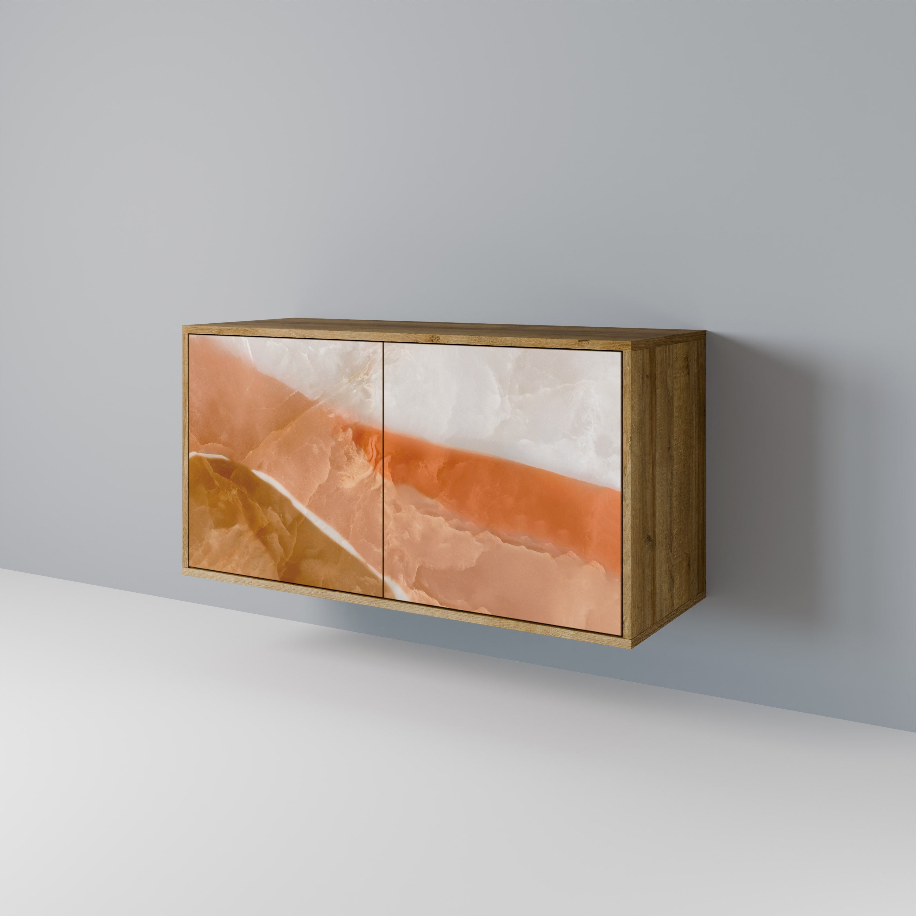 SANDHILLS SPLENDOUR Aparador de 2 Portas em Efeito Carvalho