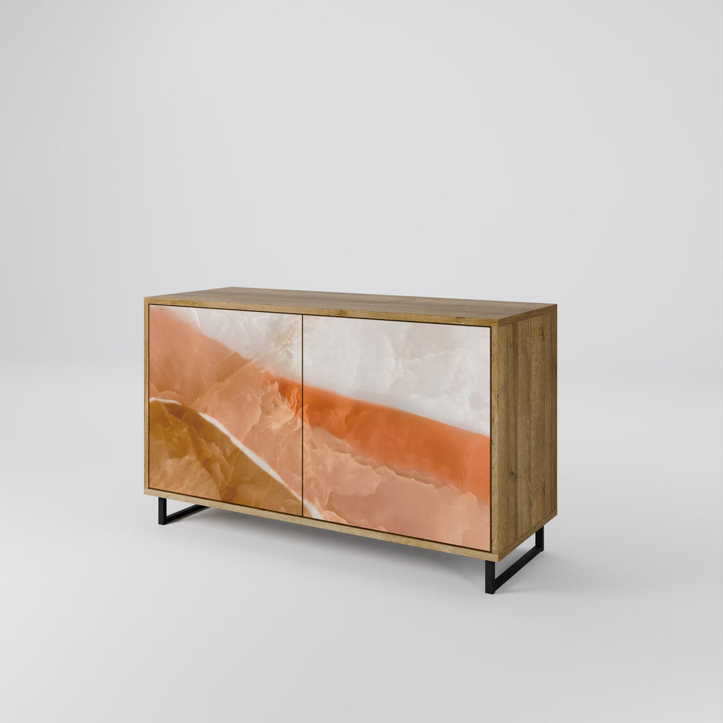 SANDHILLS SPLENDOUR Aparador de 2 Portas em Efeito Carvalho