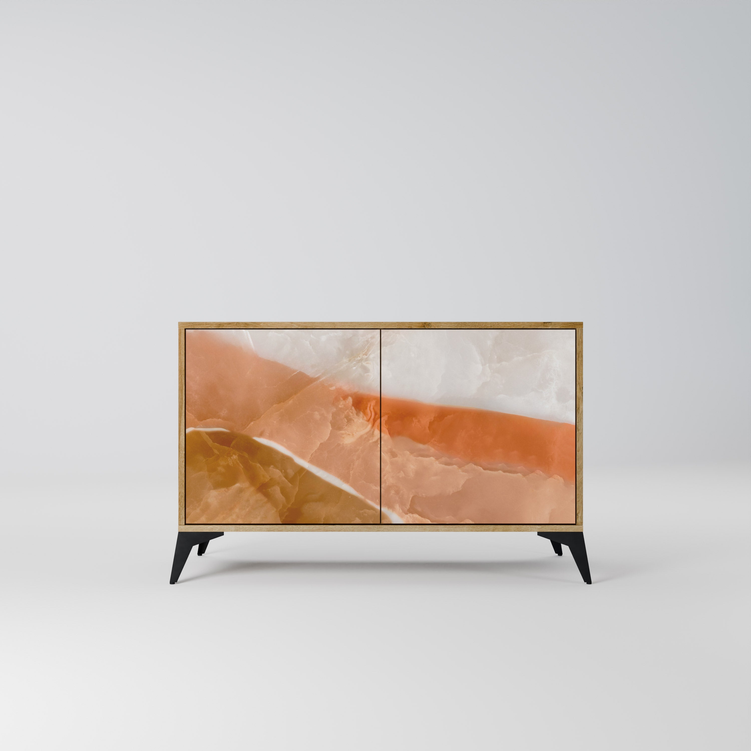 SANDHILLS SPLENDOUR Aparador de 2 Portas em Efeito Carvalho