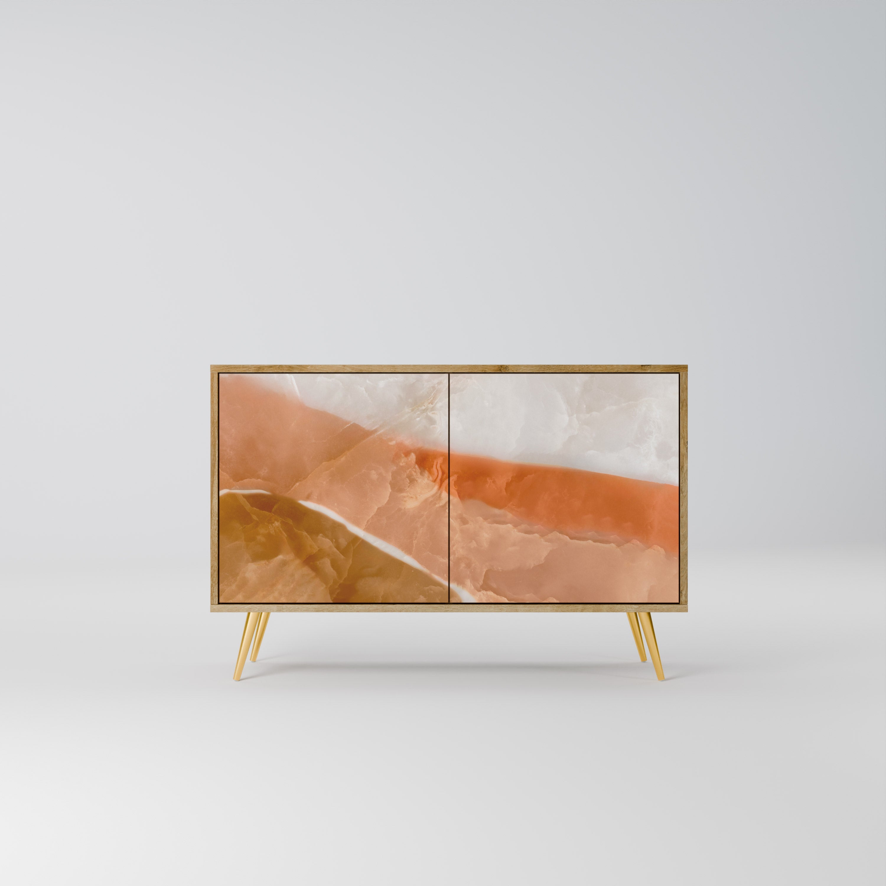 SANDHILLS SPLENDOUR Aparador de 2 Portas em Efeito Carvalho