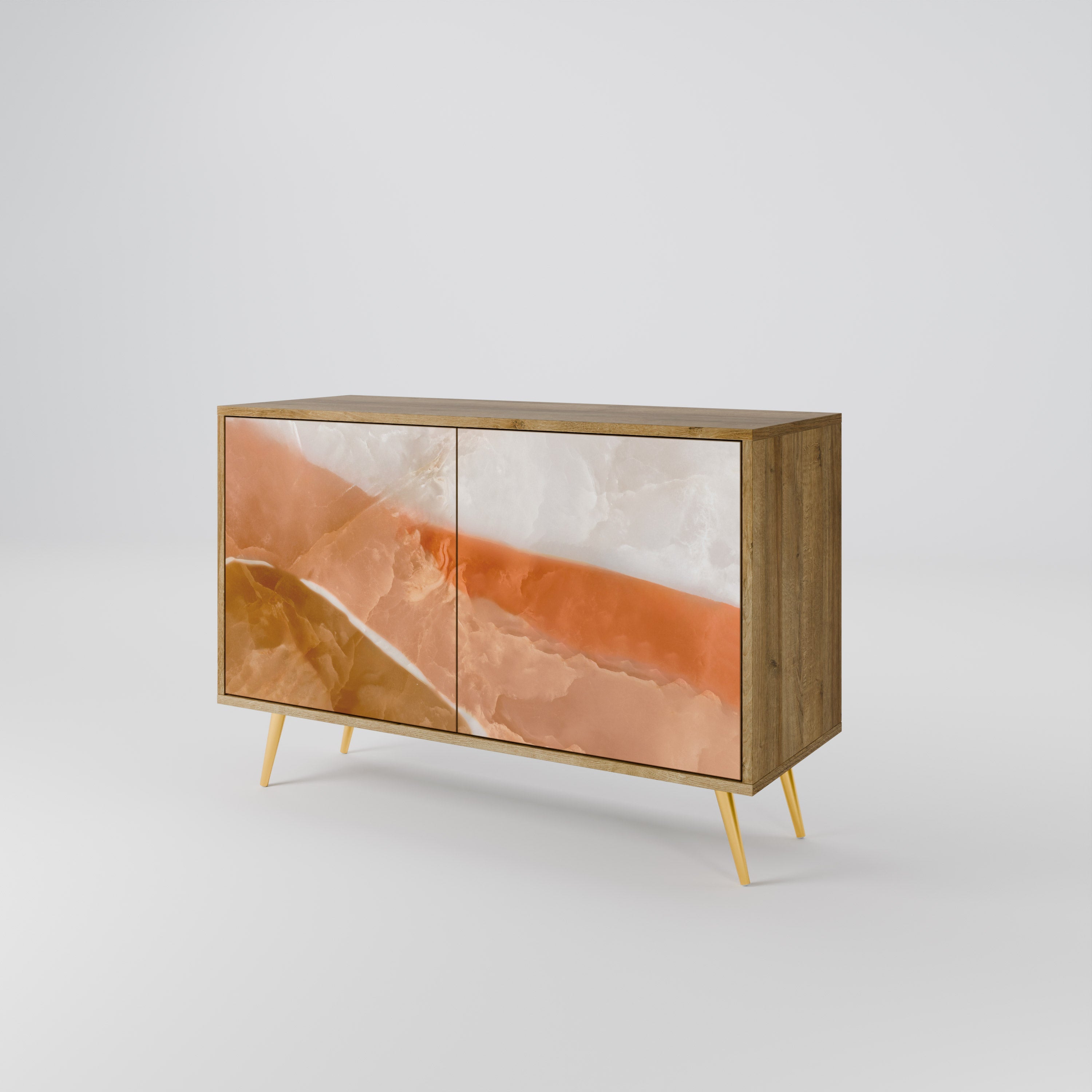 SANDHILLS SPLENDOUR Aparador de 2 Portas em Efeito Carvalho