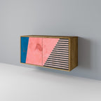 GLAMOROUS STRIPE Aparador de 2 Portas em Efeito Carvalho