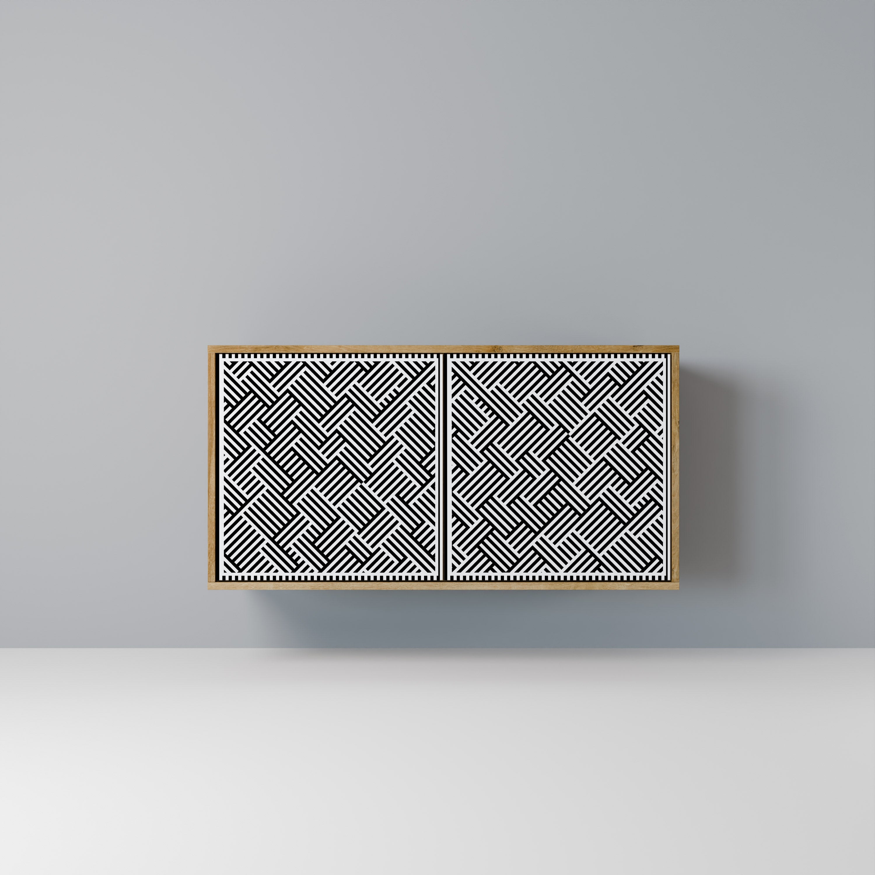 TEMPORARY SEQUENCE Aparador de 2 Portas em Efeito Carvalho