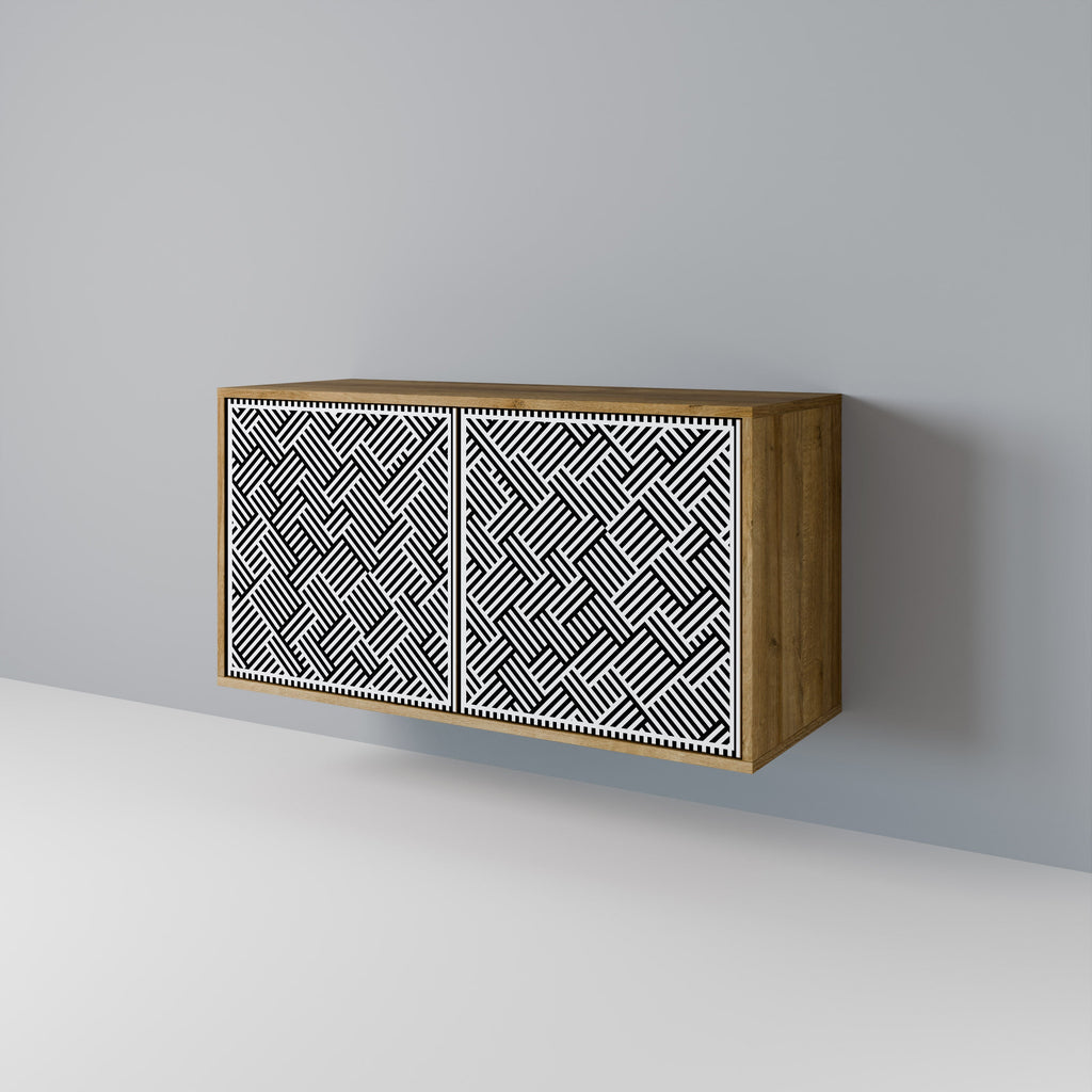 TEMPORARY SEQUENCE Aparador de 2 Portas em Efeito Carvalho