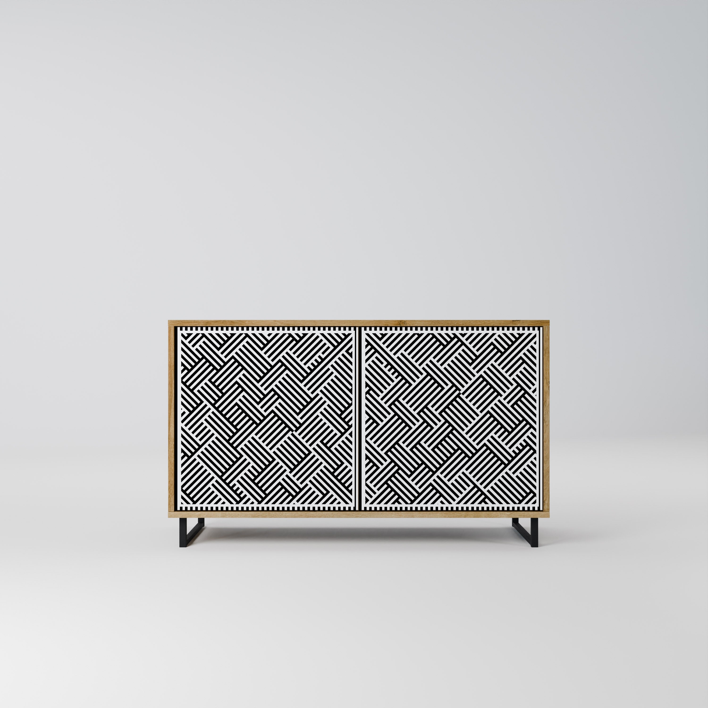 TEMPORARY SEQUENCE Aparador de 2 Portas em Efeito Carvalho