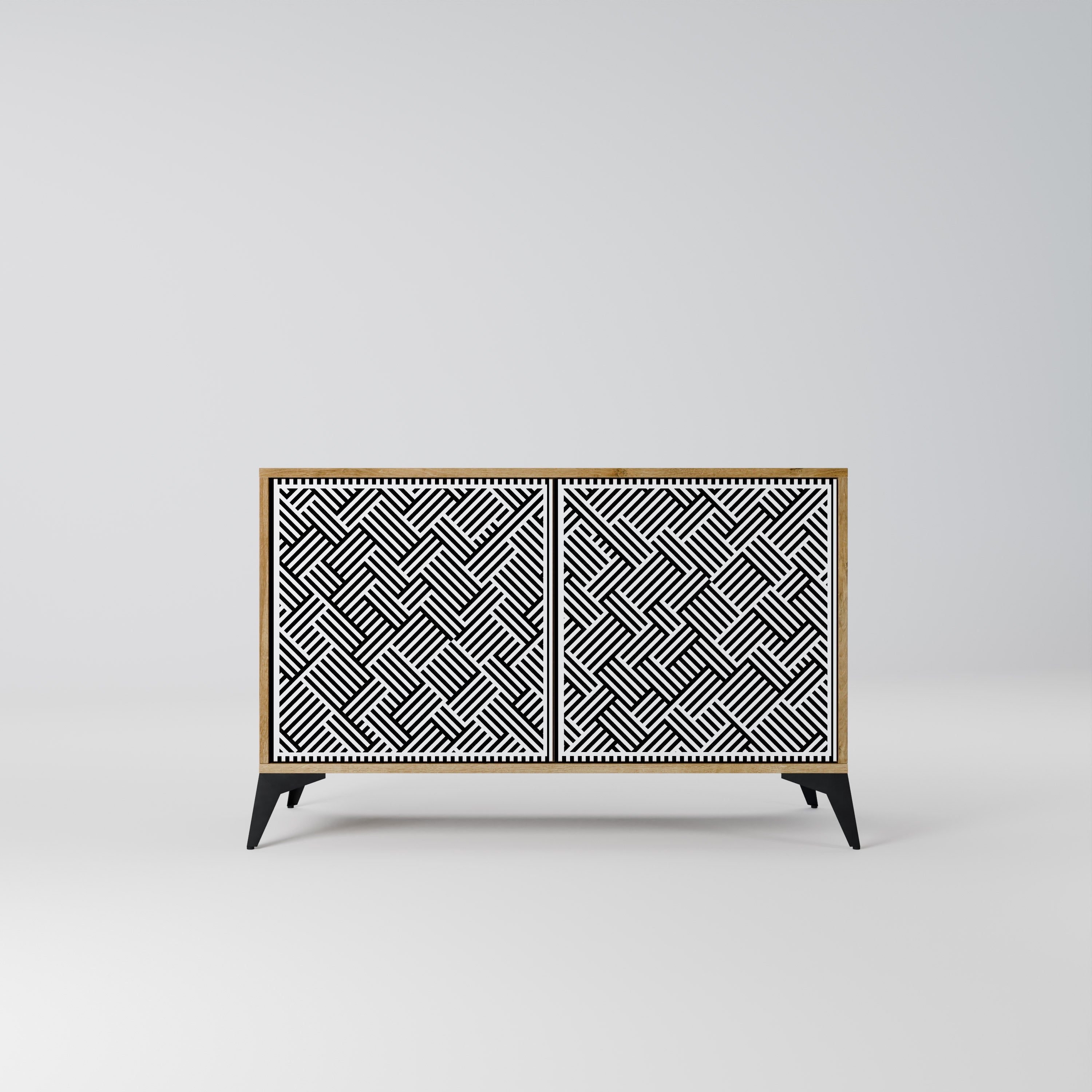 TEMPORARY SEQUENCE Aparador de 2 Portas em Efeito Carvalho