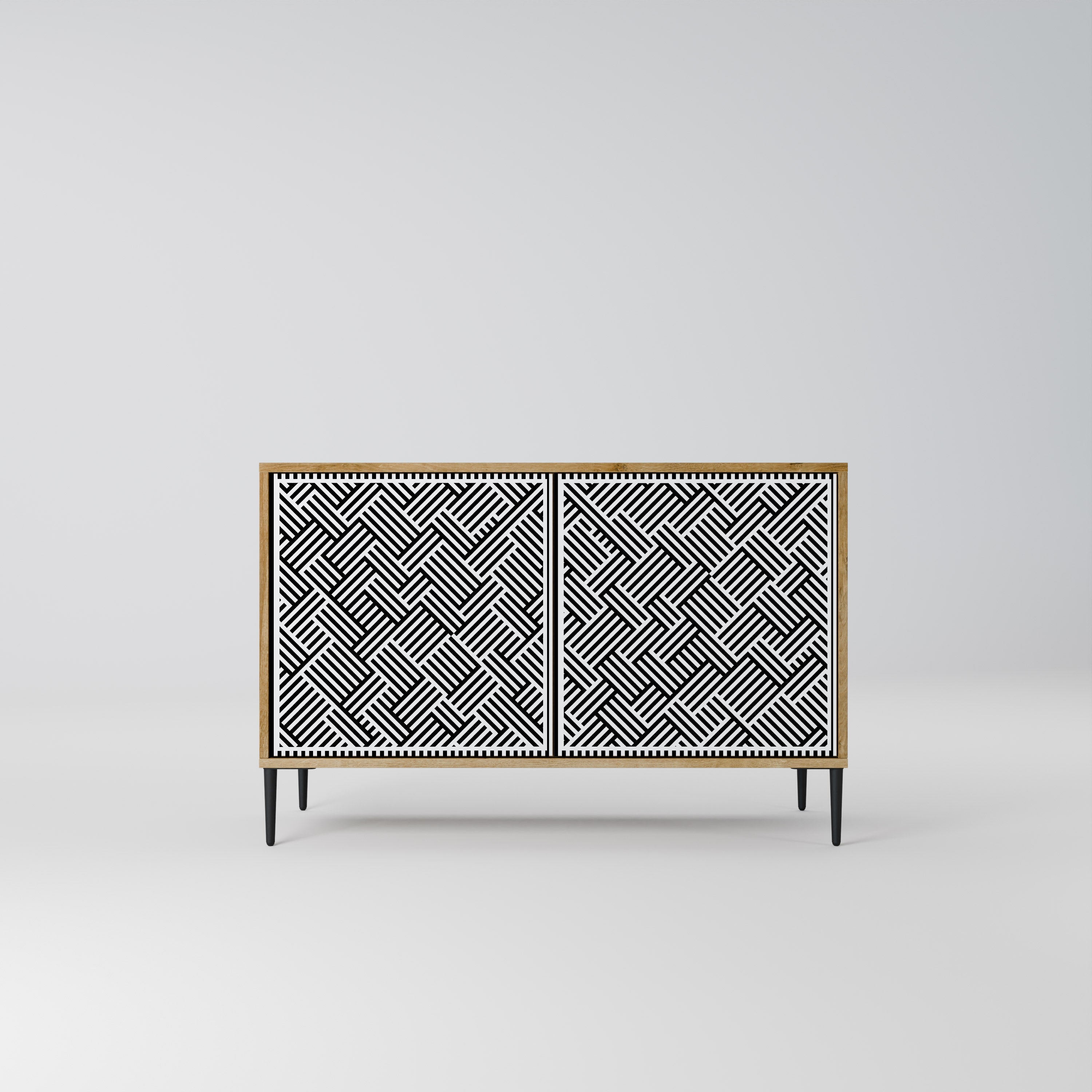 TEMPORARY SEQUENCE Aparador de 2 Portas em Efeito Carvalho