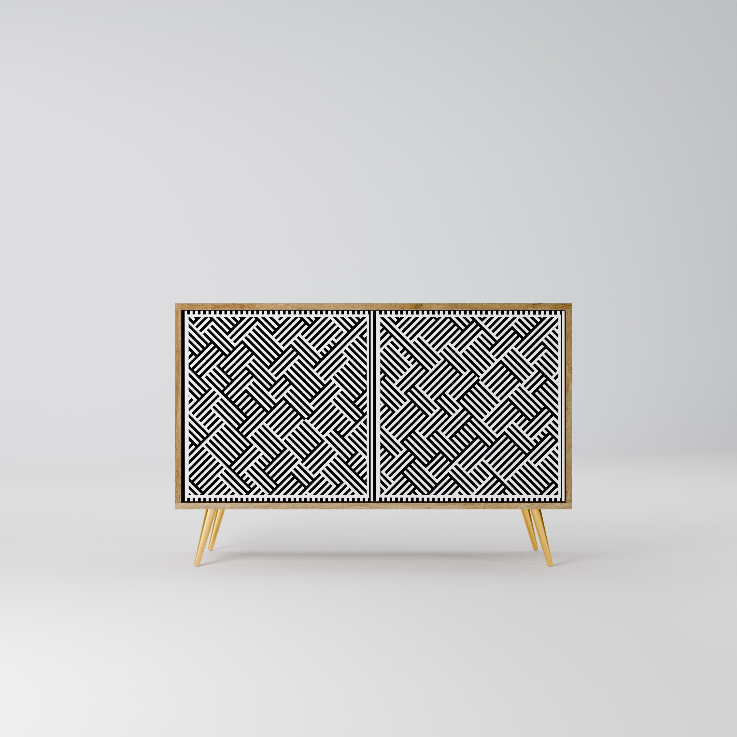 TEMPORARY SEQUENCE Aparador de 2 Portas em Efeito Carvalho