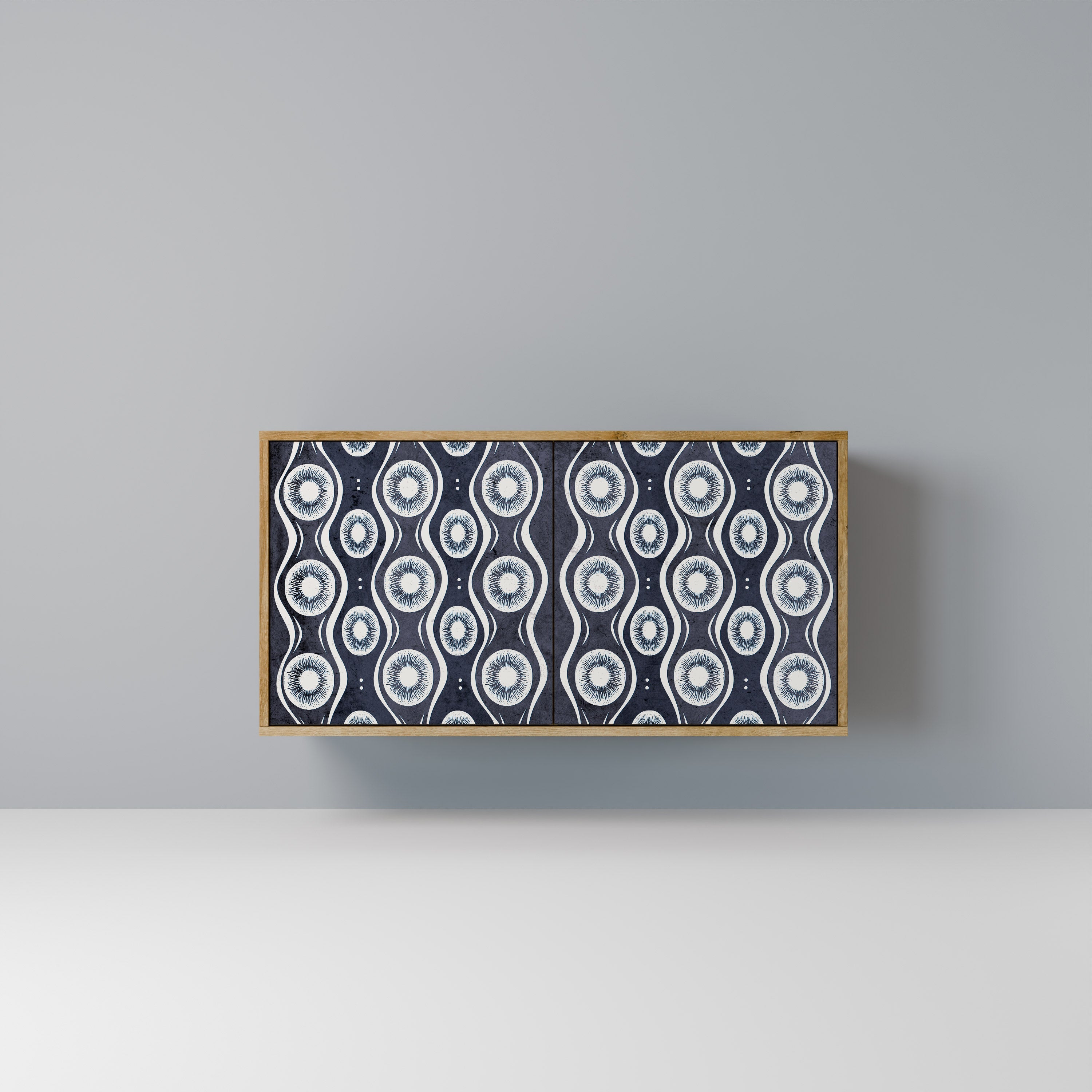 GRAPHITE EYES Aparador de 2 Portas em Efeito Carvalho