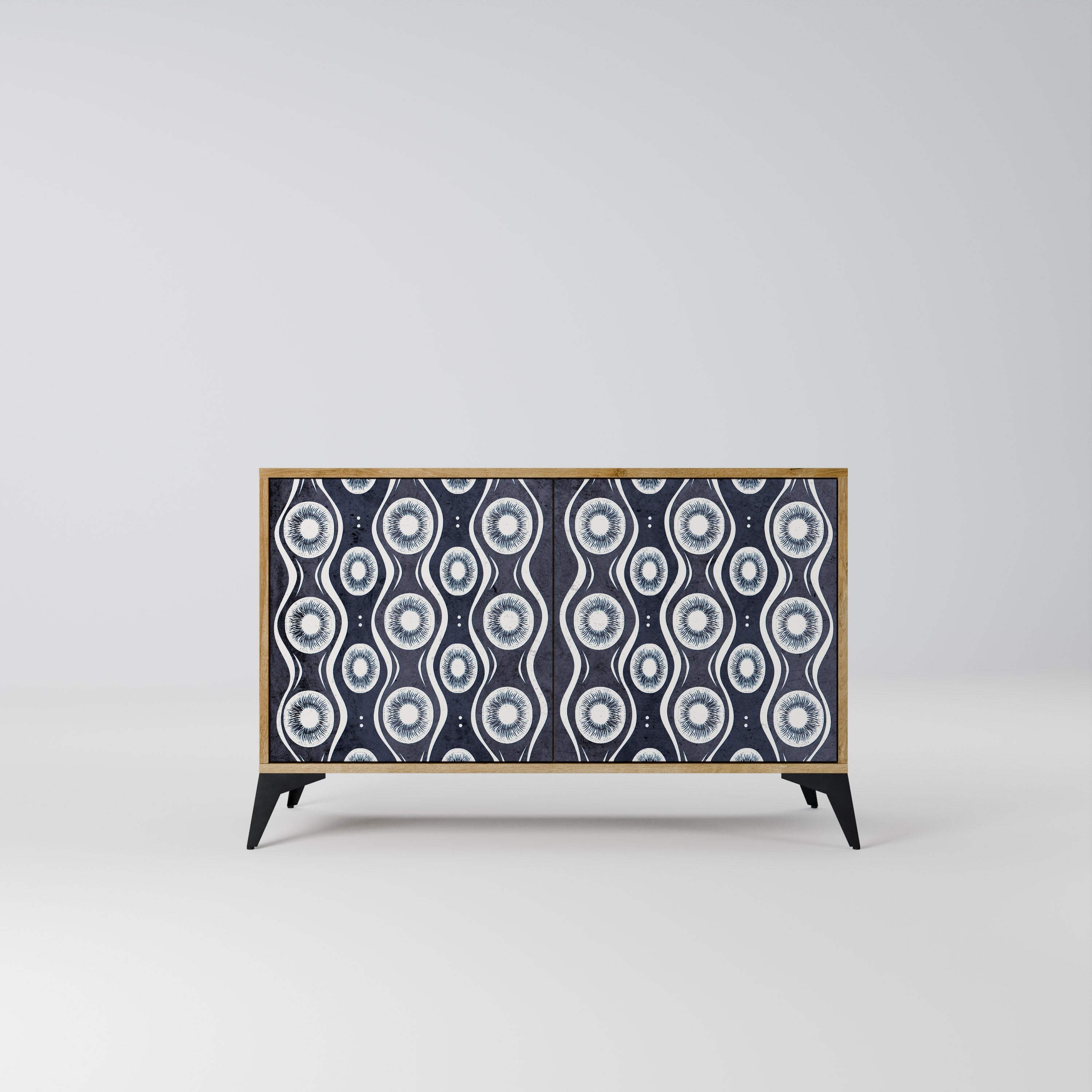 GRAPHITE EYES Aparador de 2 Portas em Efeito Carvalho